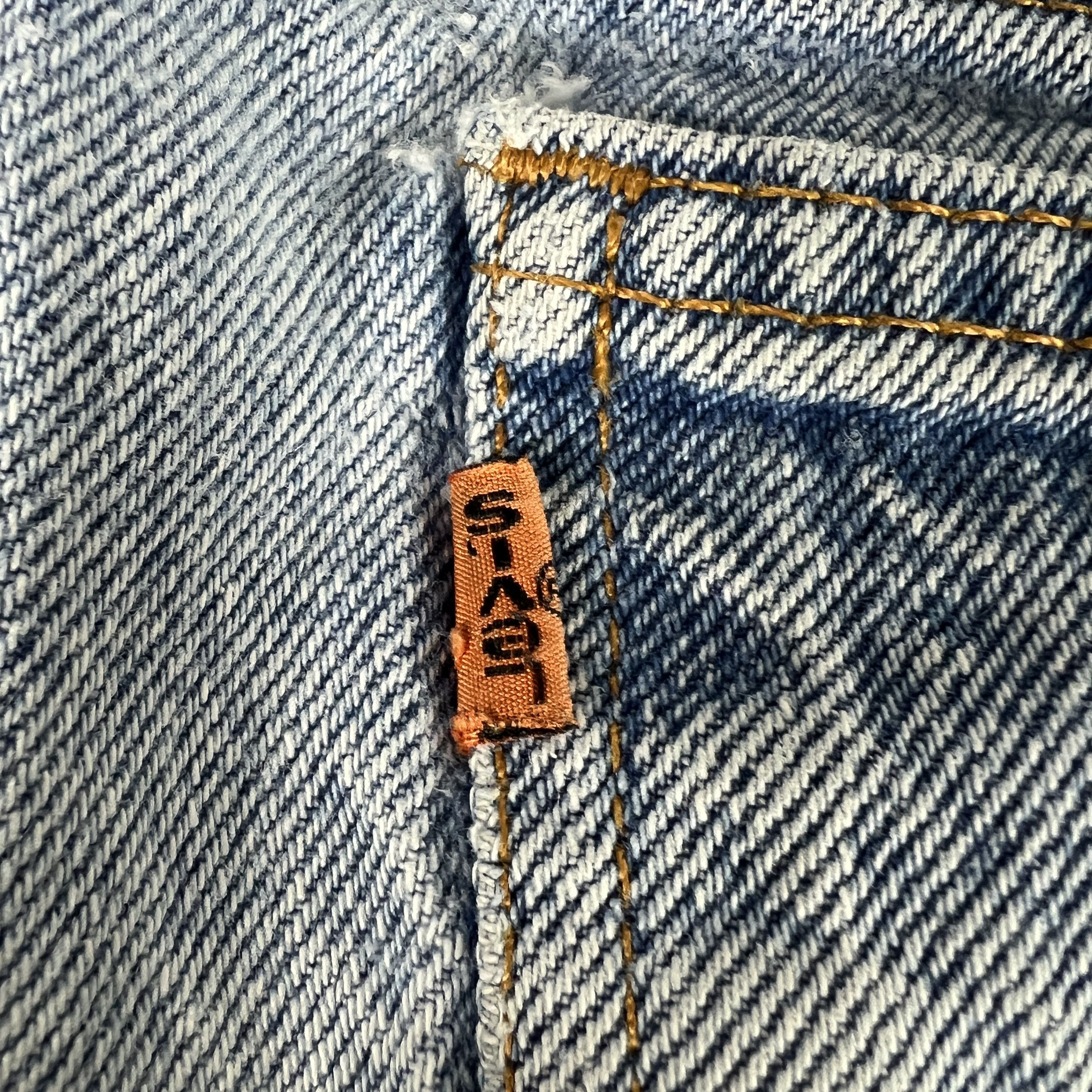 Levi's × Vintage VTG 90s Levi's Jeans 505 Straight Blue Denim Orange Tab Size US 34 / EU 50 - 6 Thumbnail