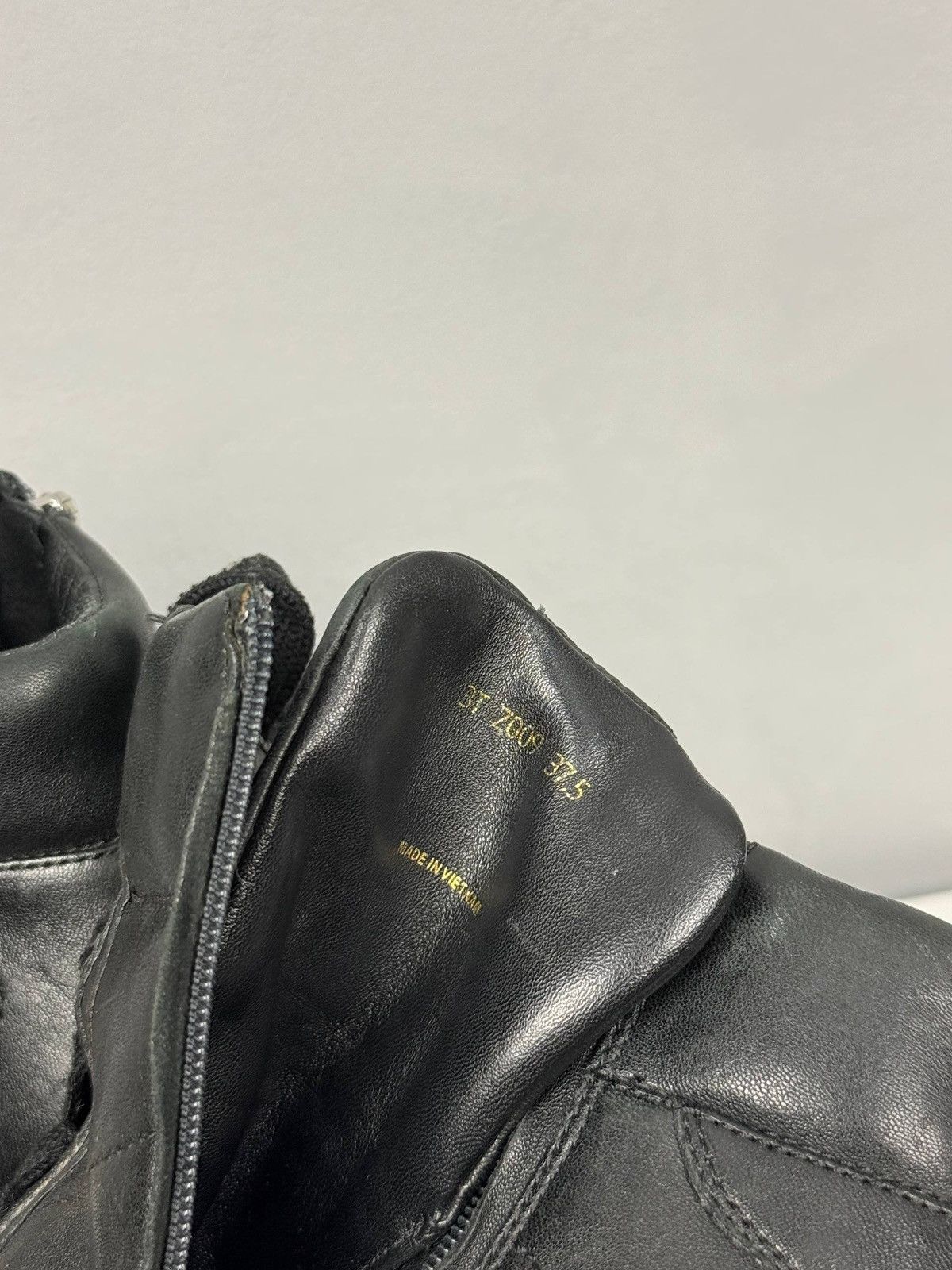 Prada Prada Black Wedge Sneakers Leather High Top EU 37.5 Size US 6.5 / IT 36.5 - 9 Thumbnail