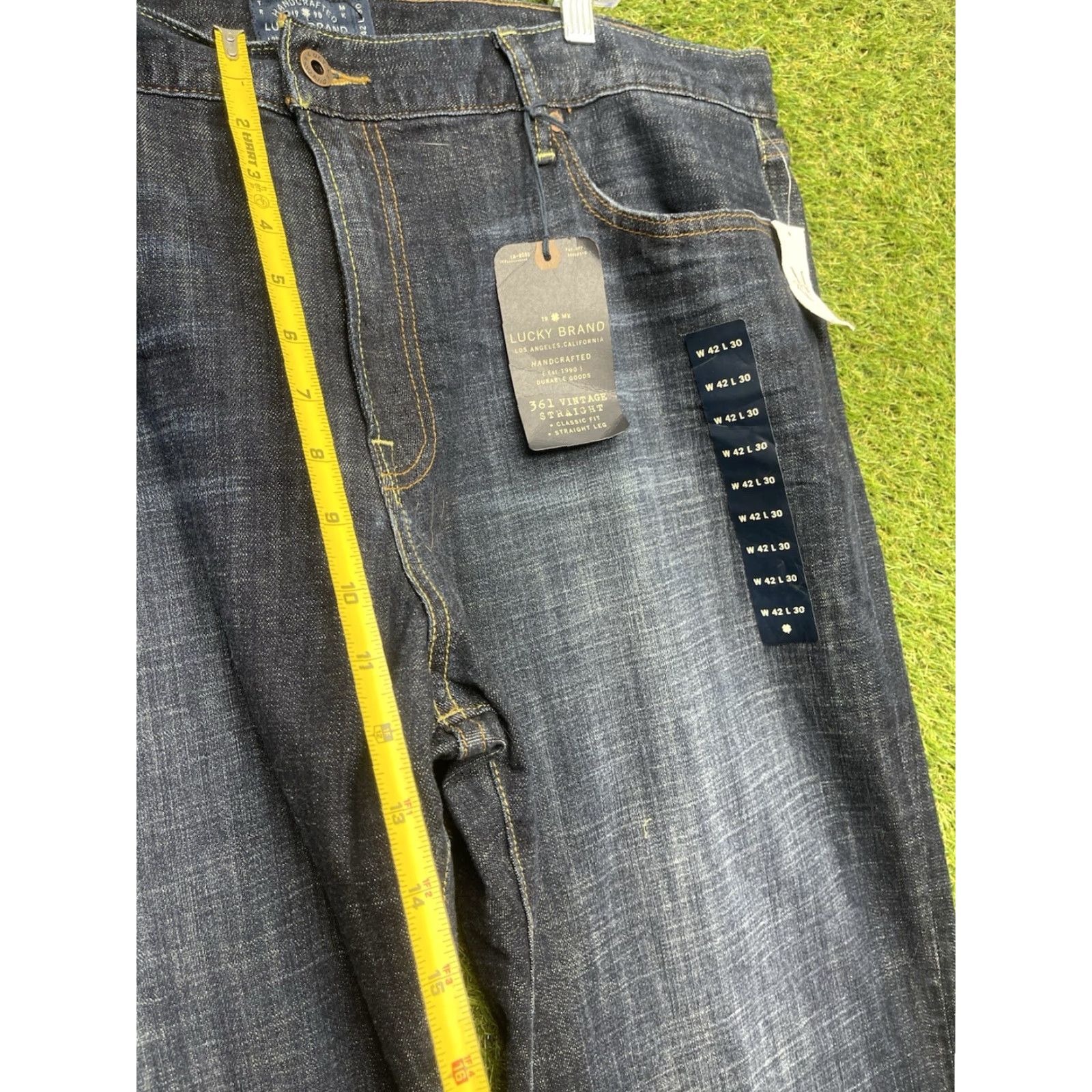 Lucky Brand Lucky Brand Jeans Mens 42x30 361 Vintage Straight Navy Low Rise Classic Fit NWT Size US 42 / EU 58 - 6 Thumbnail