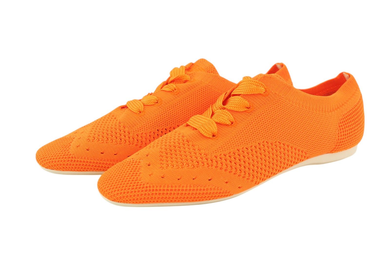 Emporio Armani X3C148 EU37 Orange Low Flat Sneakers 84779 Size US 6 / IT 36 - 2 Thumbnail
