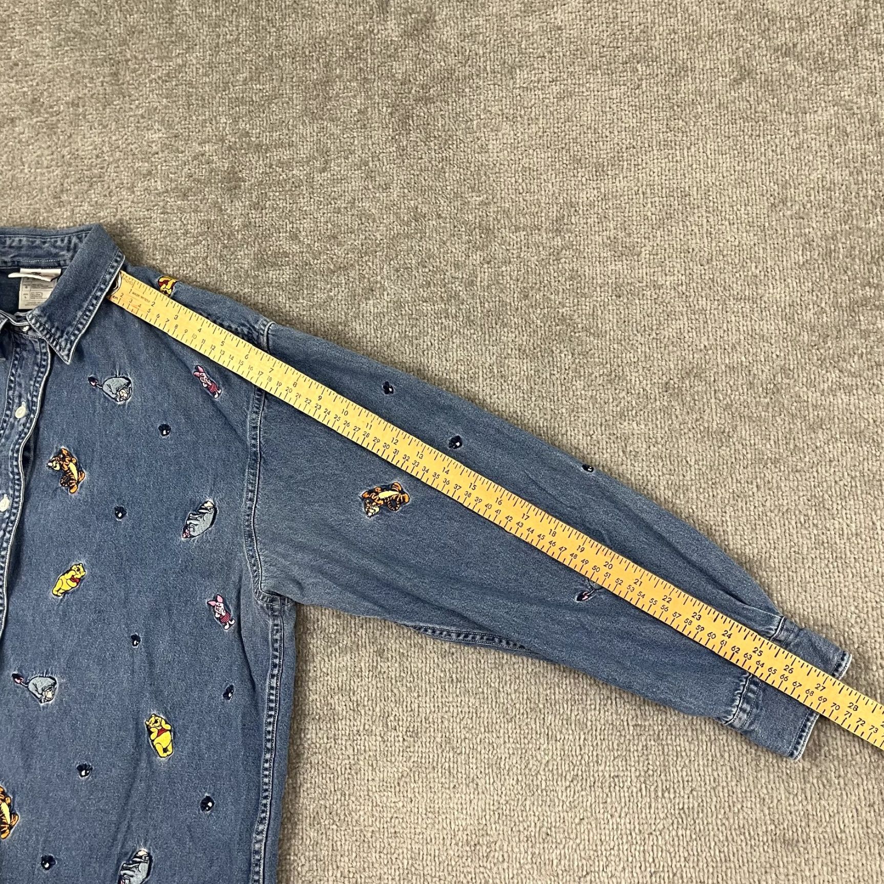 Disney VINTAGE Winnie The Pooh Shirt Womens Large Blue Denim Embroidered Tigger Eeyore Piglet Disney Size L / US 10 / IT 46 - 7 Thumbnail