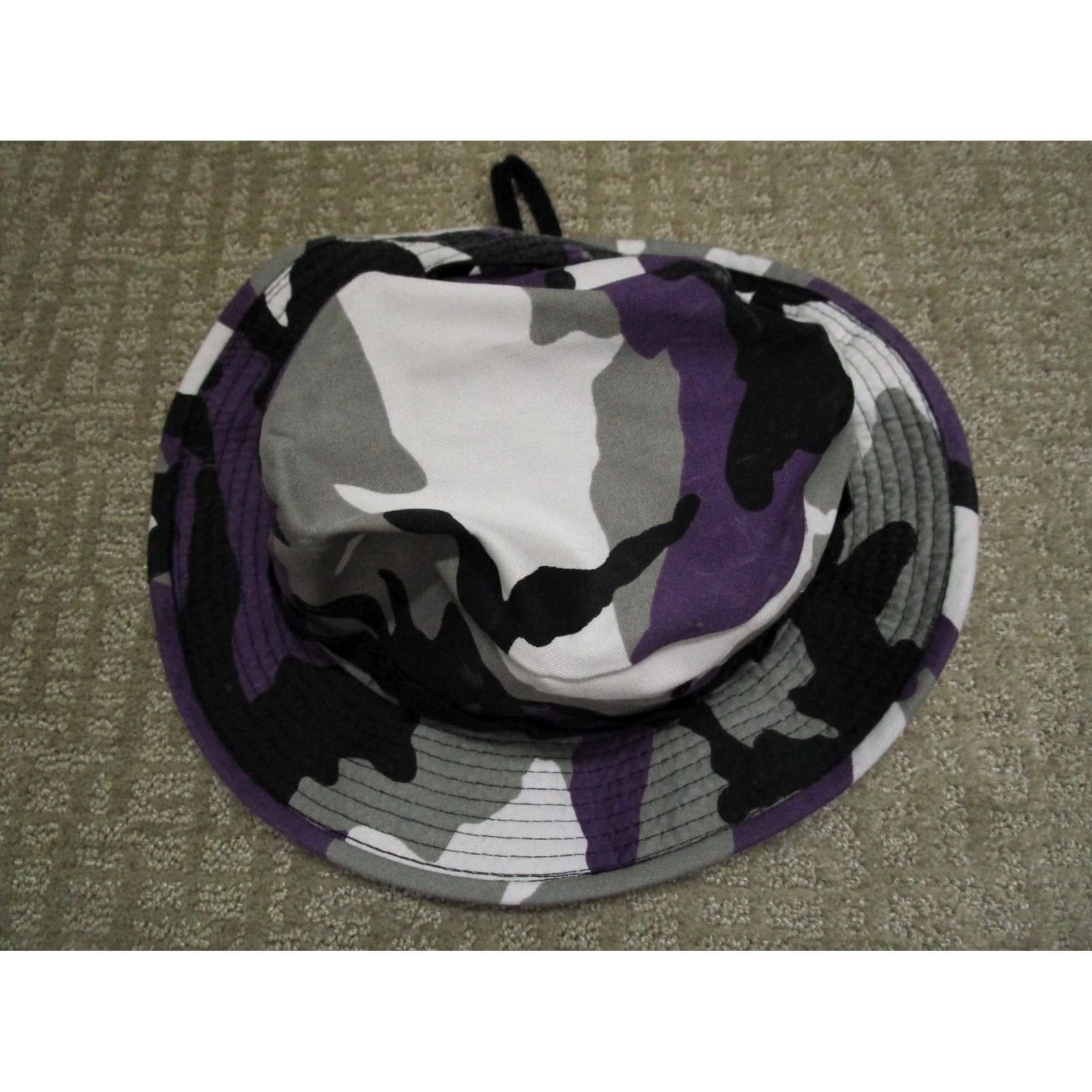 American Apparel US Military Boonie Hat Men L Purple White Camouflage Bucket Style Boonie Hat Size ONE SIZE - 5 Thumbnail