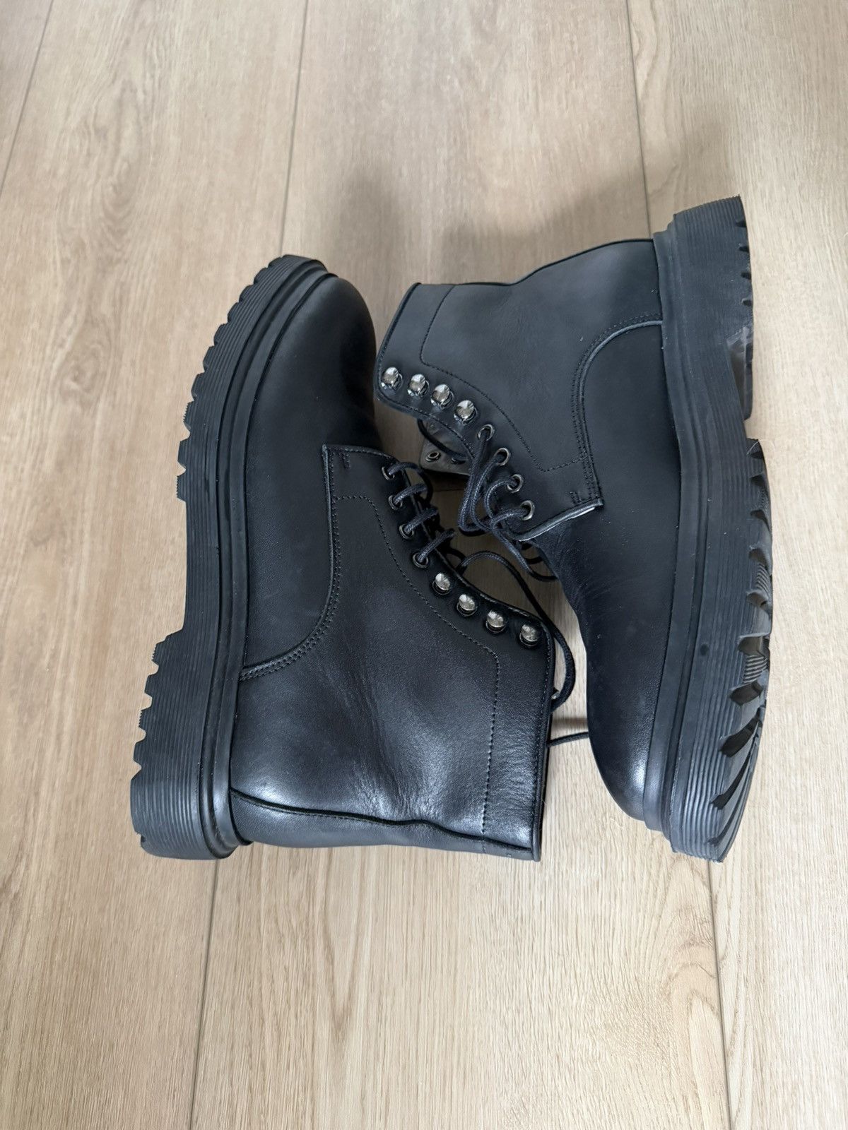 Allsaints AllSaints NIDD Black Leather Boots Size US 9 / EU 42 - 3 Thumbnail