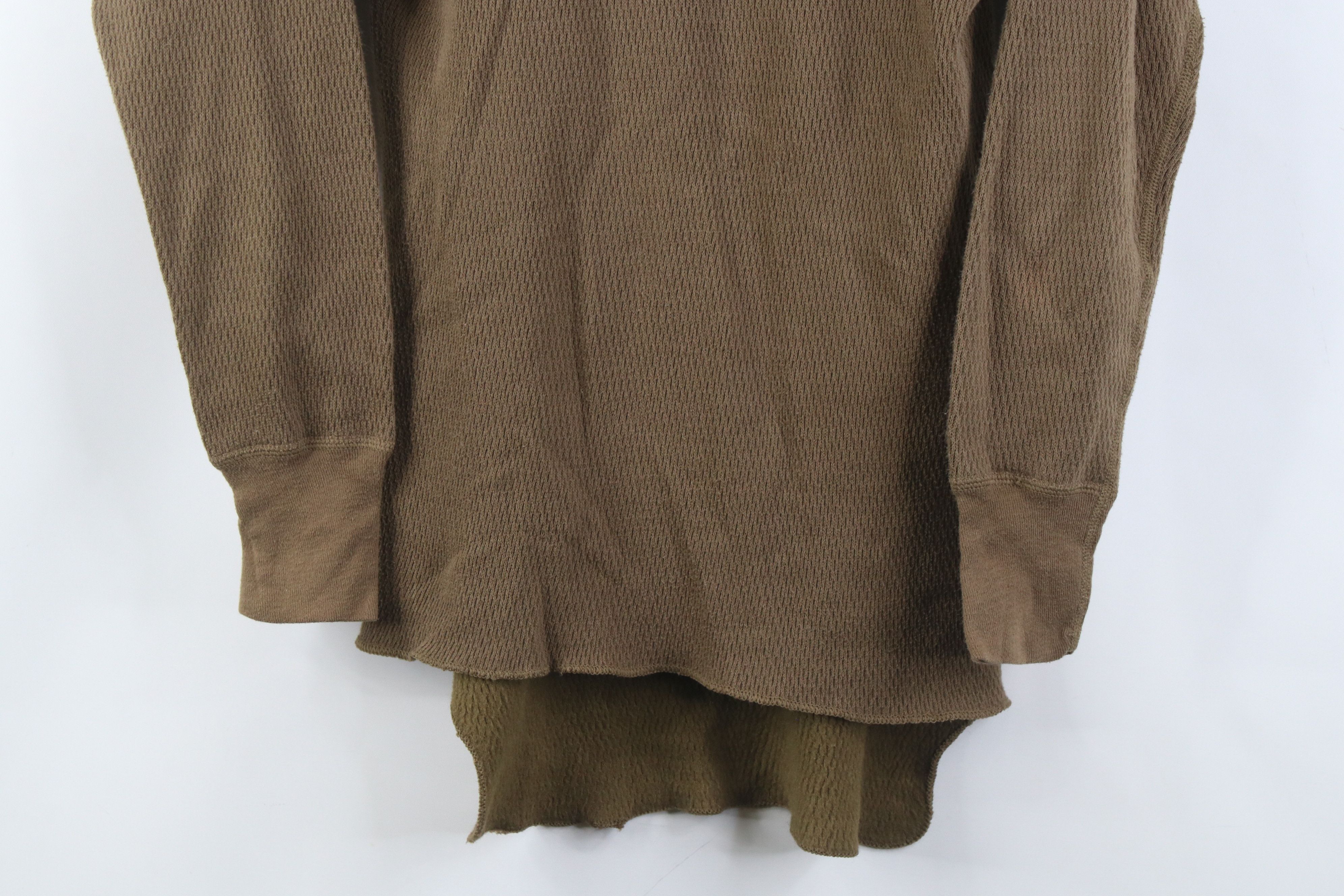 Vintage Vintage 70s Streetwear Knit Long Sleeve T-Shirt Breen USA Size US L / EU 52-54 / 3 - 3 Thumbnail