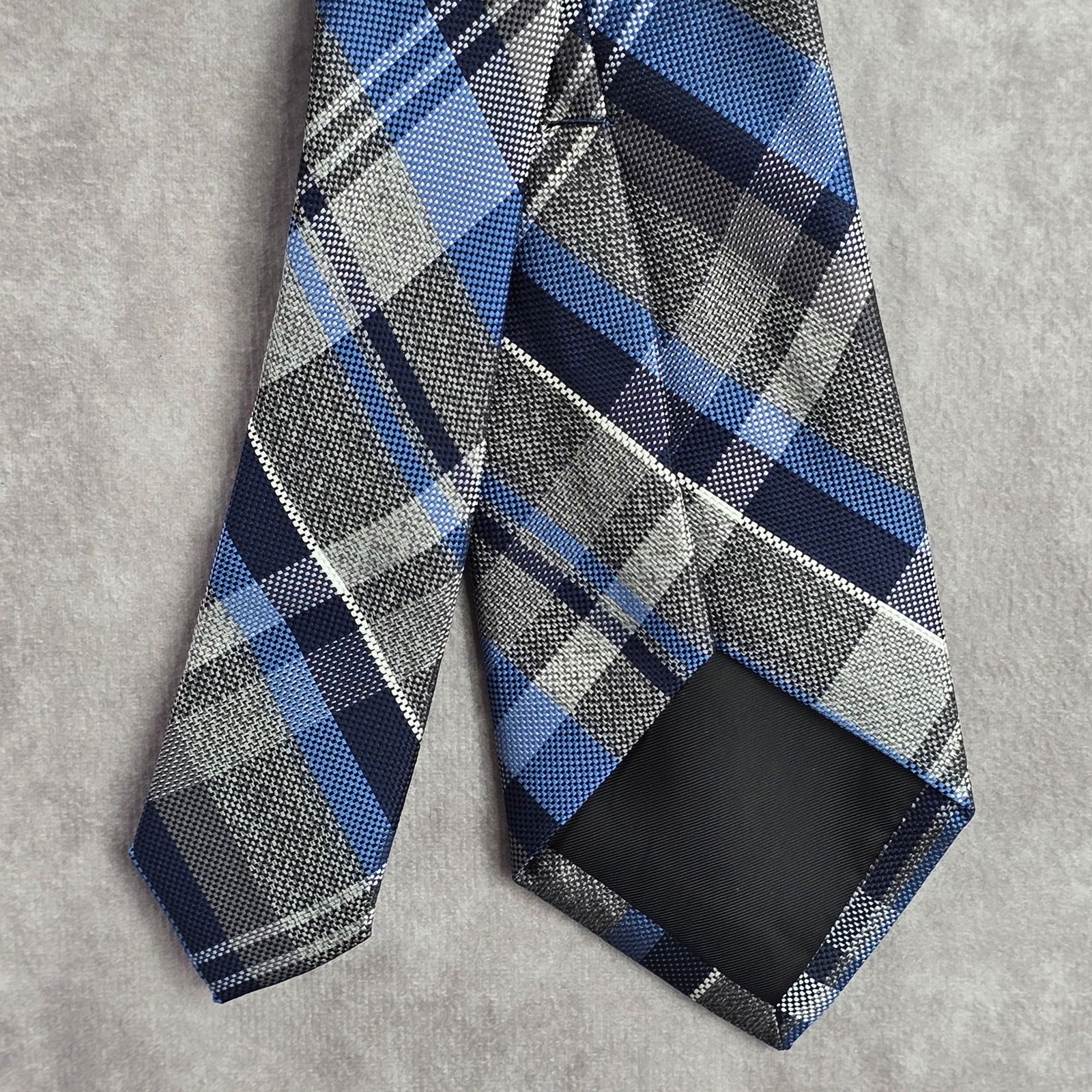 Other Bespoke Blue Plaid Tartan Stripe Executive Neck Tie Men's Size 30 - 6 Thumbnail