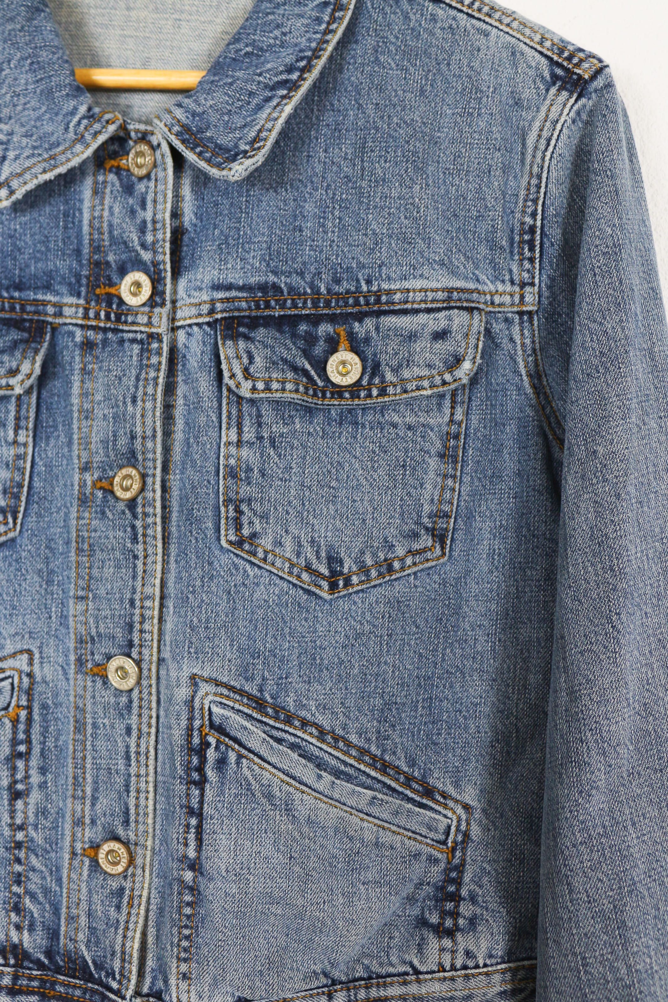 Katharine Hamnett London Katharine Hamnett Washed Track Denim Jeans Jacket Y2K NZ Size XL / US 12-14 / IT 48-50 - 3 Thumbnail