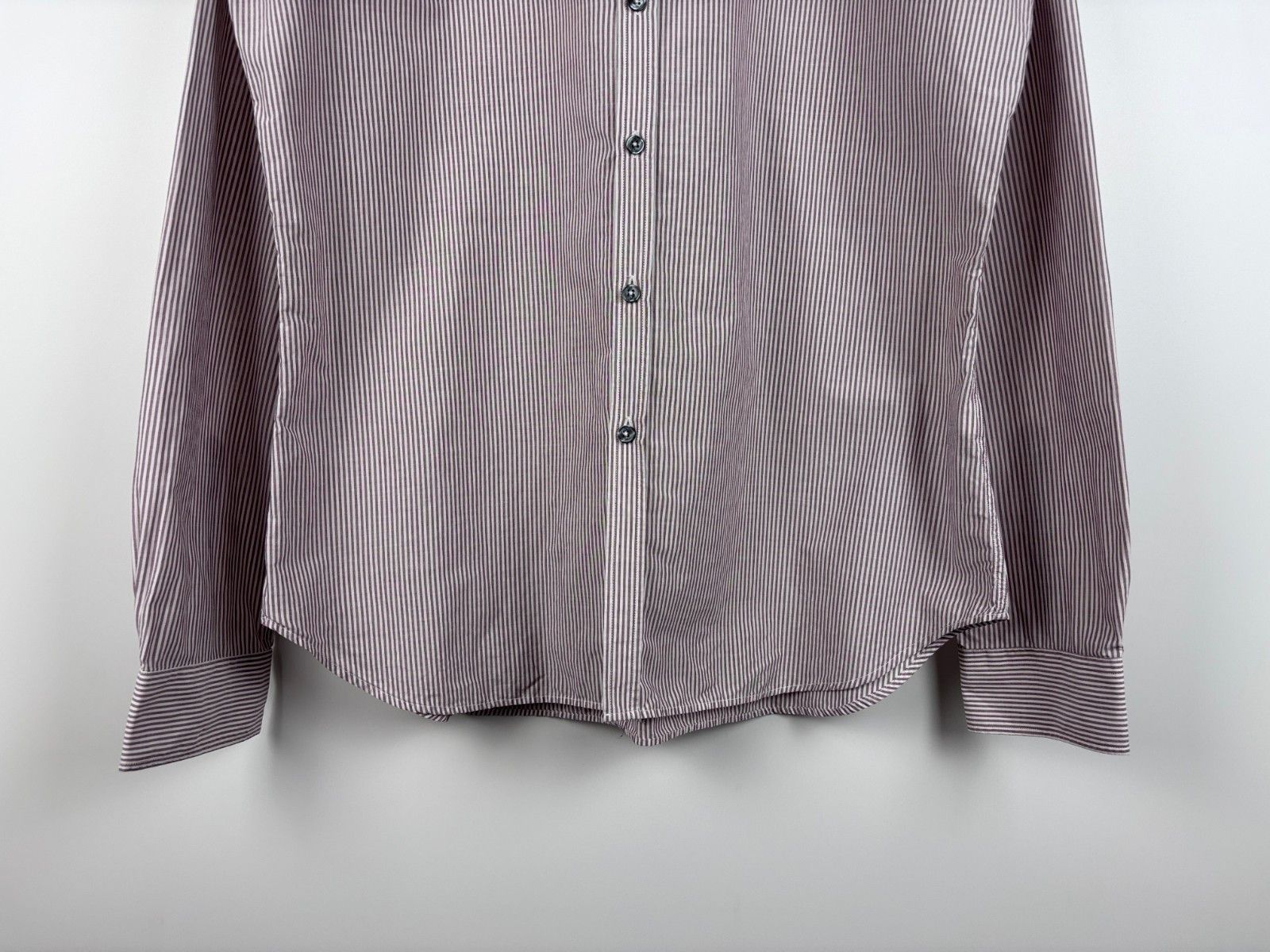 Paul Smith Paul Smith Long Sleeve Shirt Checked Striped Red White XXL Size US XXL / EU 58 / 5 - 3 Thumbnail