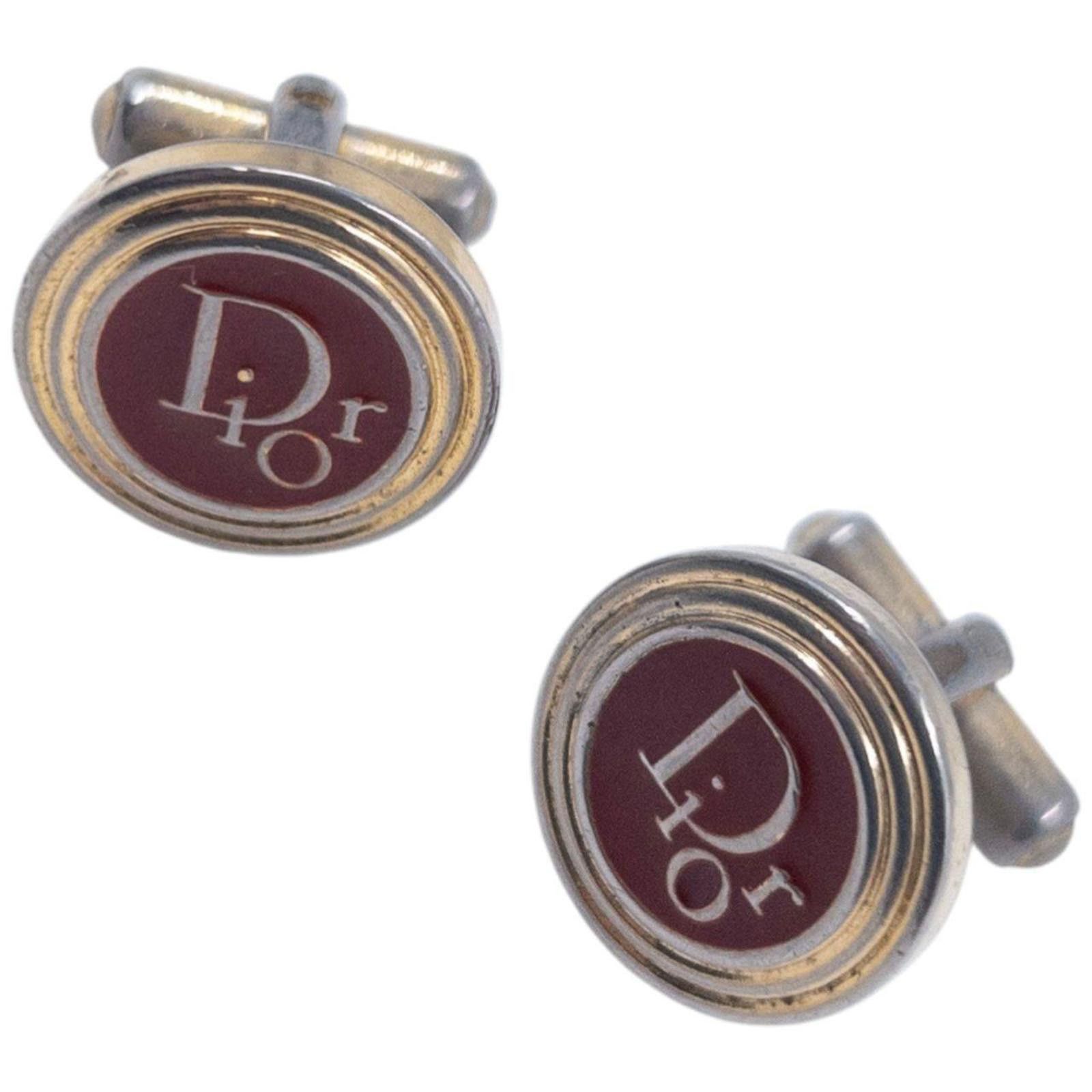 Dior Vintage 90s Dior Embossed Cufflinks Size ONE SIZE - 3 Thumbnail