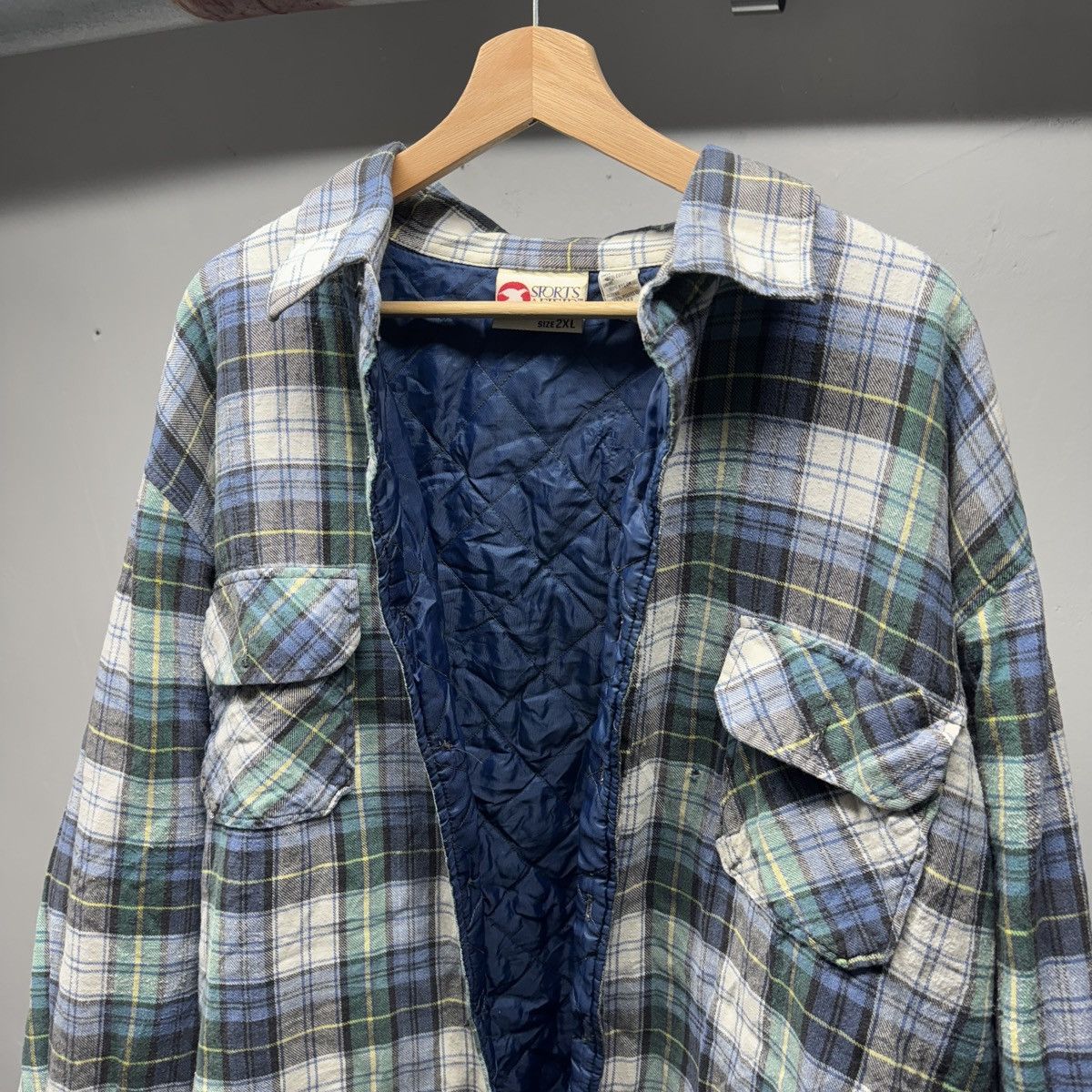 Vintage Thrashed Distressed Plaid Flannel Shirt Jacket Grunge Size US XXL / EU 58 / 5 - 5 Thumbnail