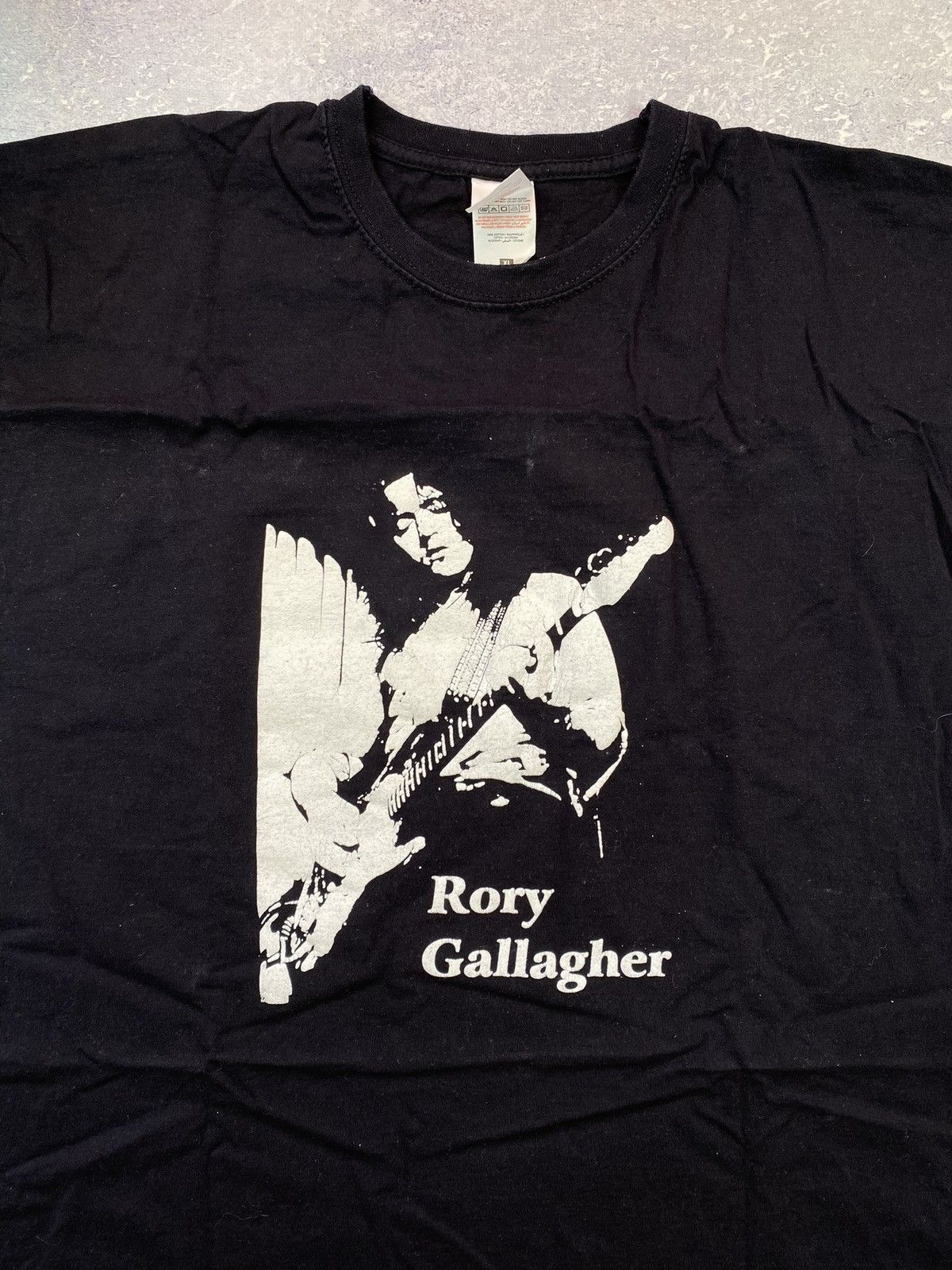 Band Tees × Vintage Vintage Rory Gallagher Men’s Black T-Shirt With Big Logo Size US XL / EU 56 / 4 - 5 Thumbnail