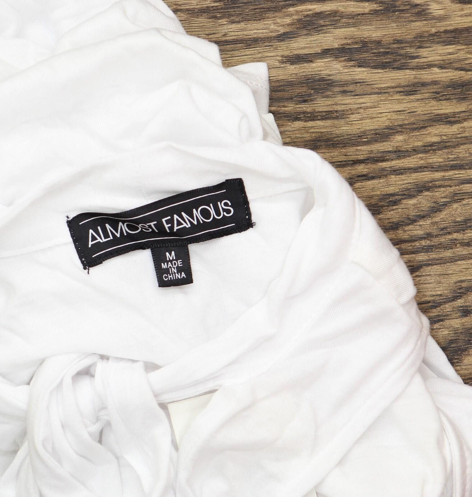 Almost Famous Nwt Almost Famous Juniors Tie-neck Tank Blouse Top White M Size M / US 6-8 / IT 42-44 - 3 Thumbnail