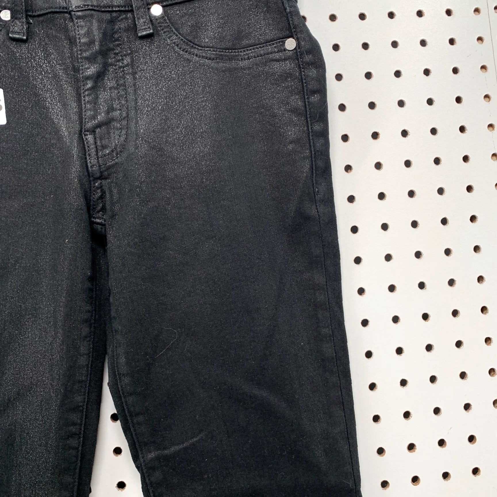 Denime VINTAGE Henry & Belle Black Denim Jeans Super Skinny Ankle Shiny Womens Size 24 22x28.5 Size 42" / US 20 - 4 Thumbnail