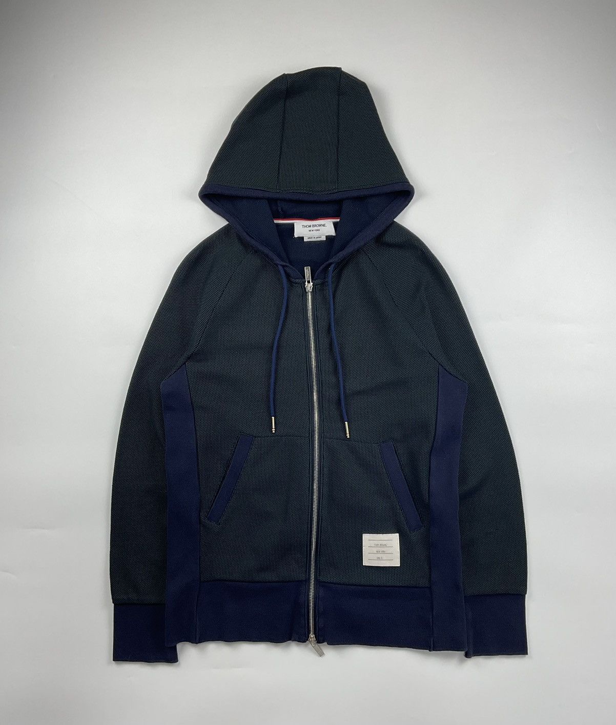 image of Thom Browne Zip Up Jacket in Deep Green, Men's (Size Medium)