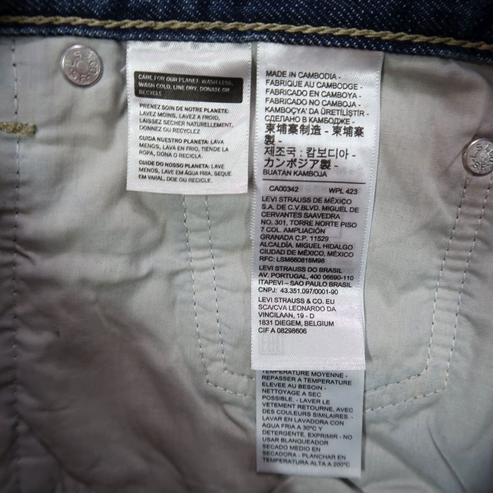 Levi's Levi's Low Pro Straight Jeans Women's 32 Blue Distressed Denim NEW Size 24" / US 00 / IT 34 - 7 Thumbnail