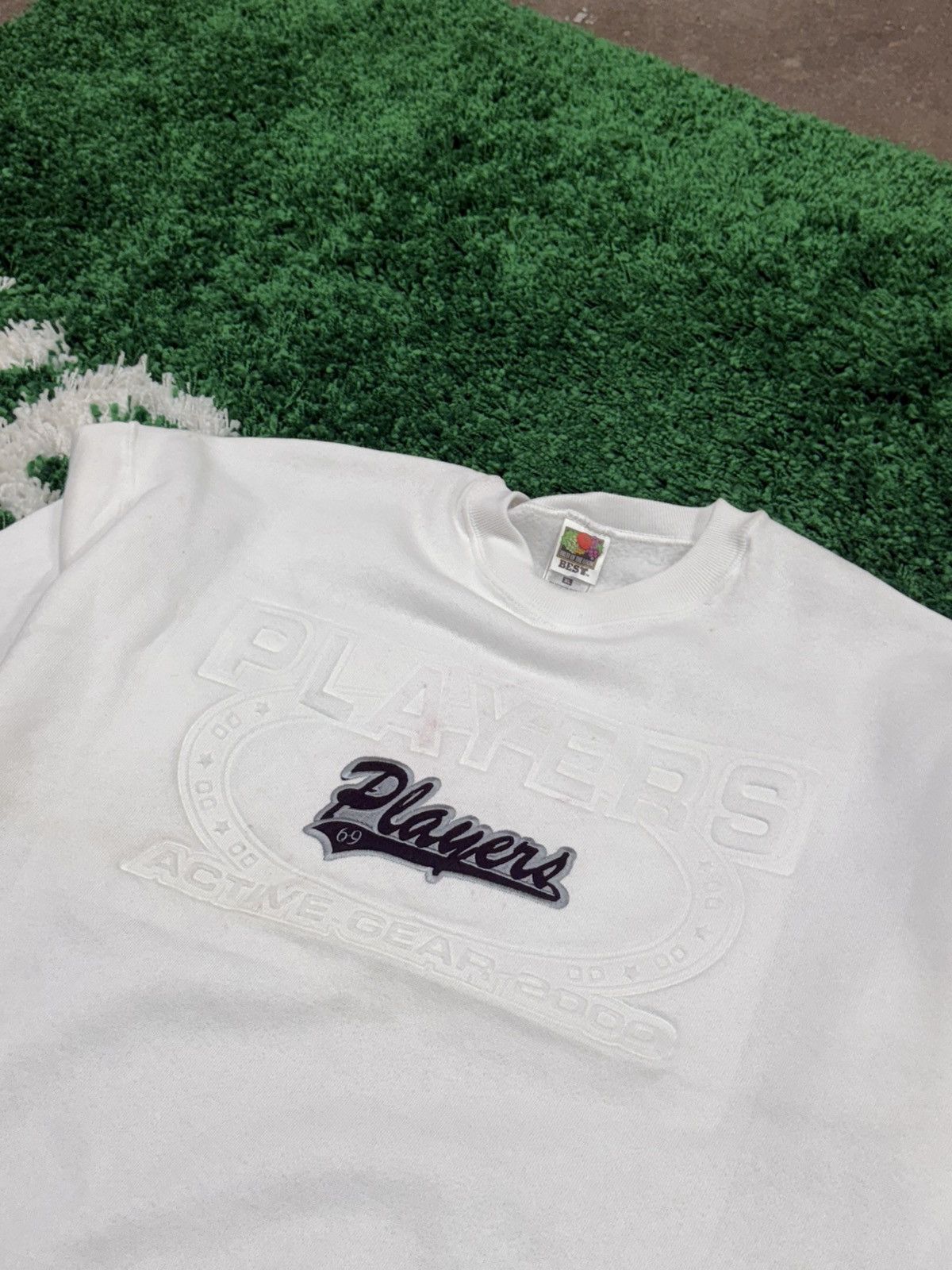 Fruit Of The Loom × Vintage Amazing "Players 69" Script Vintage Oversized Sweatshirt XL Size US XL / EU 56 / 4 - 6 Thumbnail