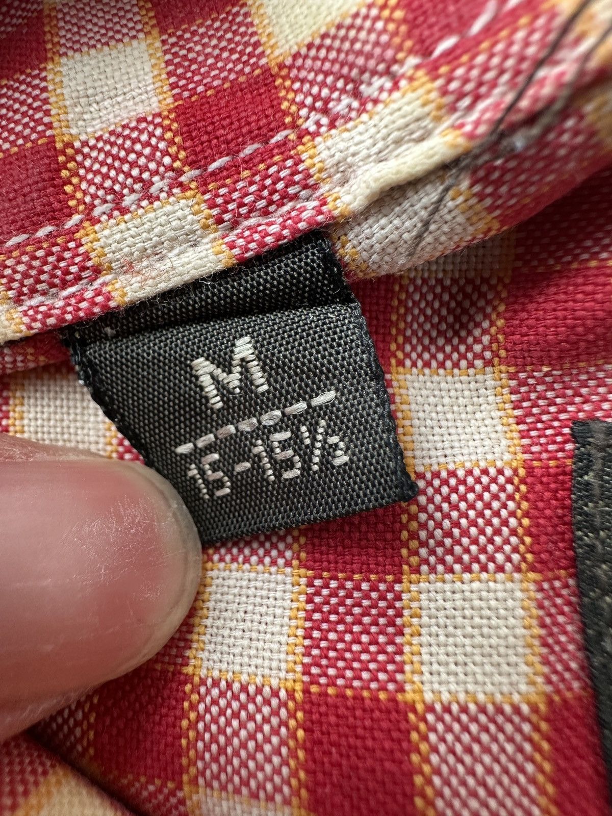 Calvin Klein Gingham checkered Oxford Button up shirt flannel plaid Size US M / EU 48-50 / 2 - 7 Thumbnail