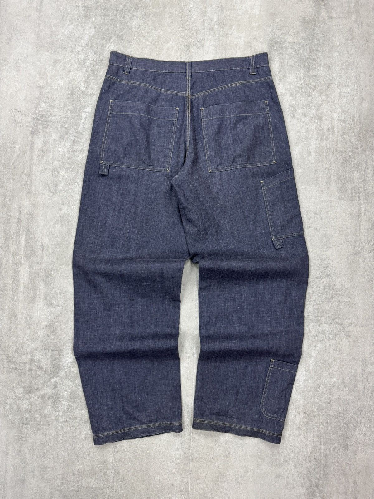 Other Yes Or Not Linen/Cotton Baggy Skater Pants Front Pockets Size US 34 / EU 50 - 4 Thumbnail