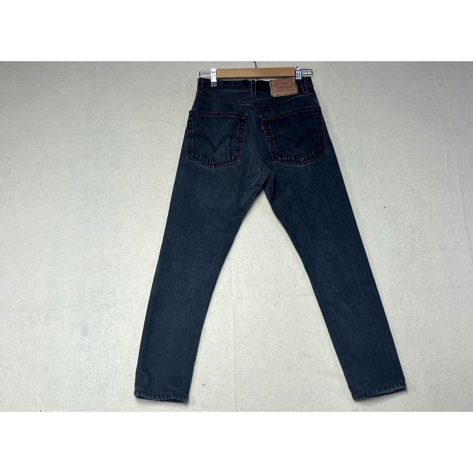 Levi's VINTAGE Levi's 501 Jeans Women Black Denim Premium Button Fly Regular Size 24 USA Made Straight Size 42" / US 20 - 3 Thumbnail