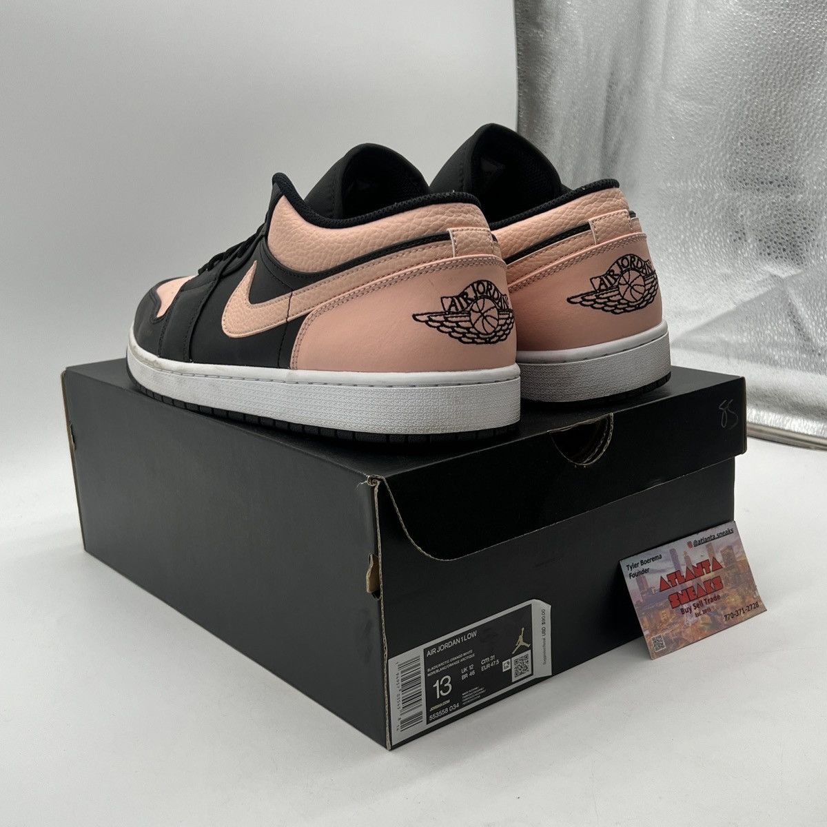 Nike Air Jordan 1 low crimson tint Size US 13 / EU 46 - 4 Thumbnail