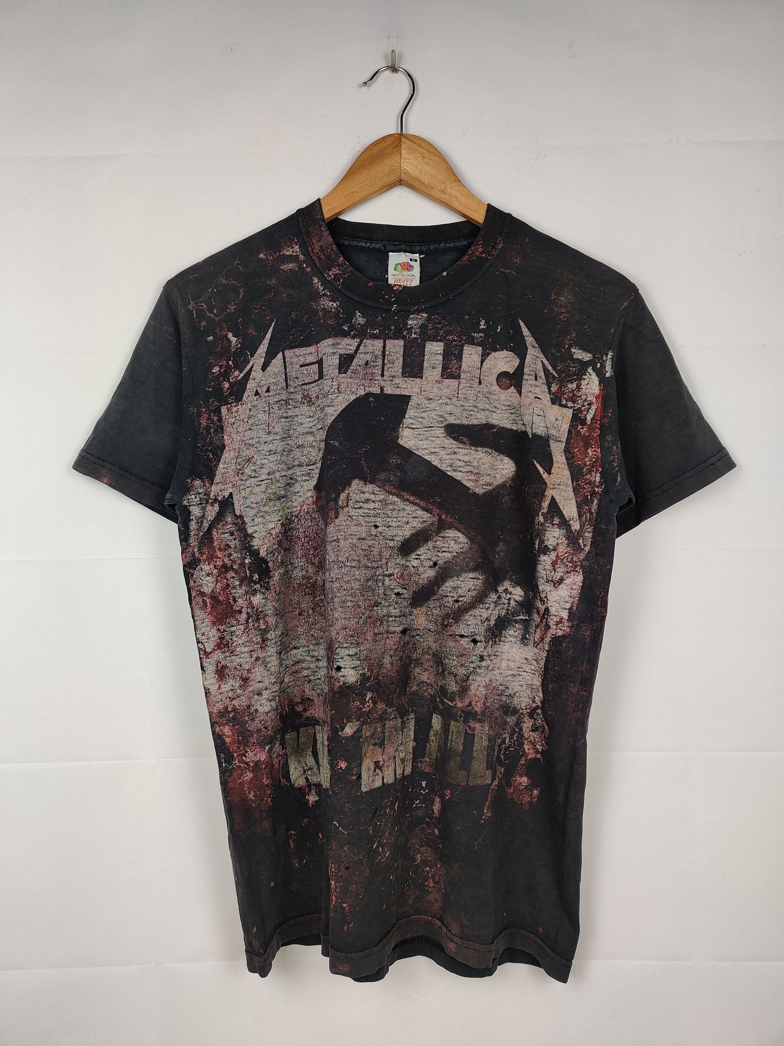 Band Tees × Metallica × Vintage Vintage Distressed 00s Metallica AOP Shirt Size US M / EU 48-50 / 2 - 1 Thumbnail