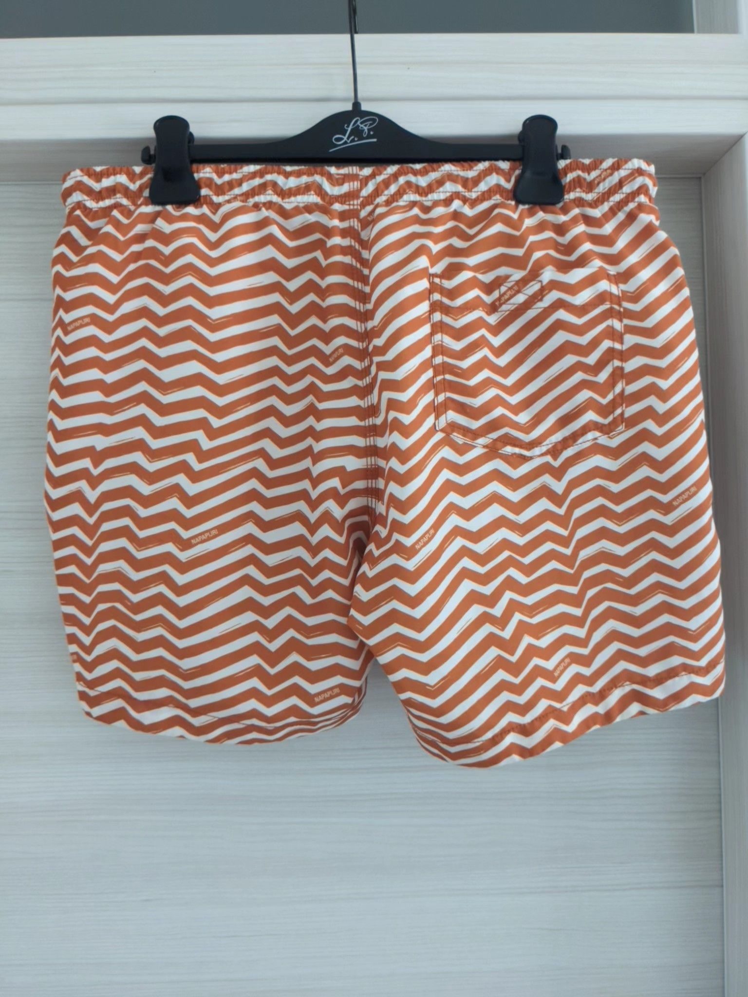 Napapijri Orange Lines Boxer Swim Trunks Size US 36 / EU 52 - 7 Thumbnail