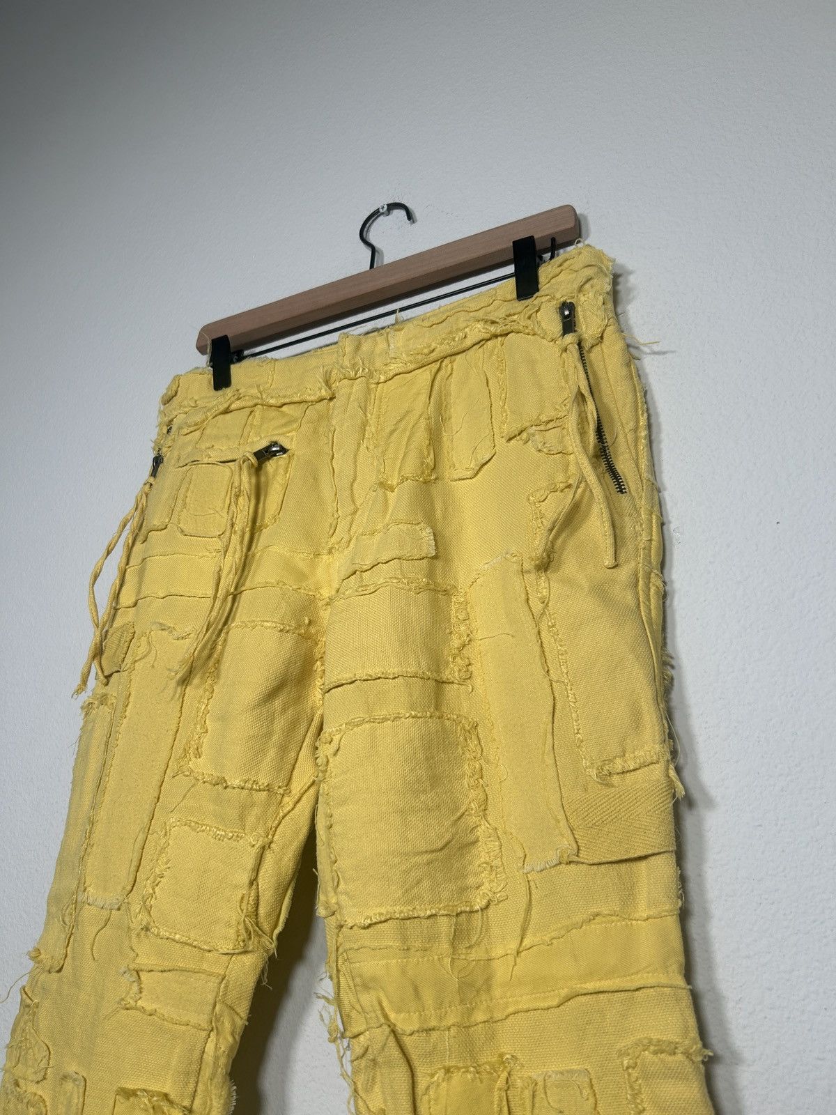 Haider Ackermann Patchwork linen silk Cropped pants Size US 32 / EU 48 - 3 Thumbnail
