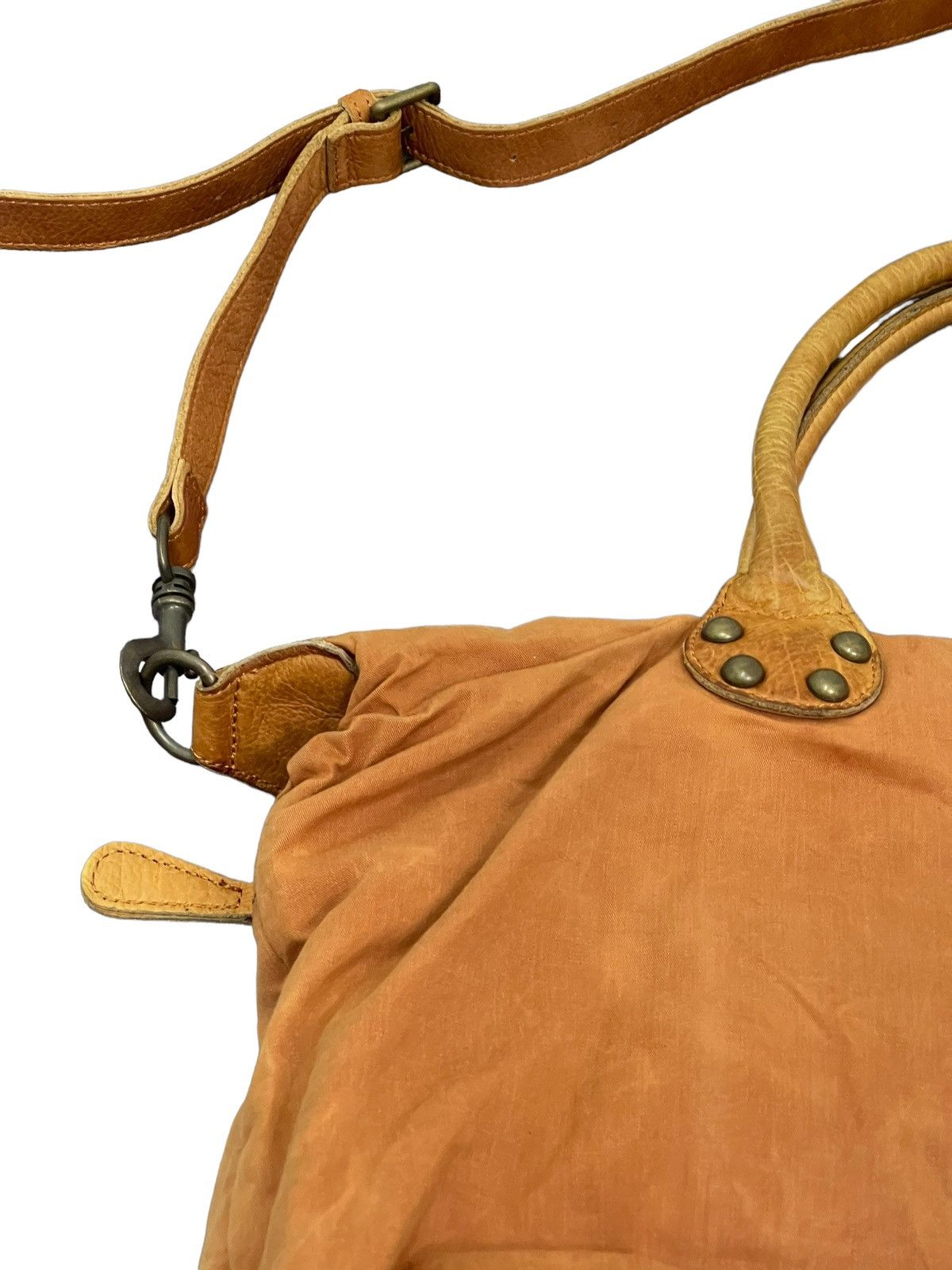 Genuine Leather Leather Cotton Patina Vtg Liebeskind Berlin Tote Bag 3🟩 Size ONE SIZE - 19 Thumbnail