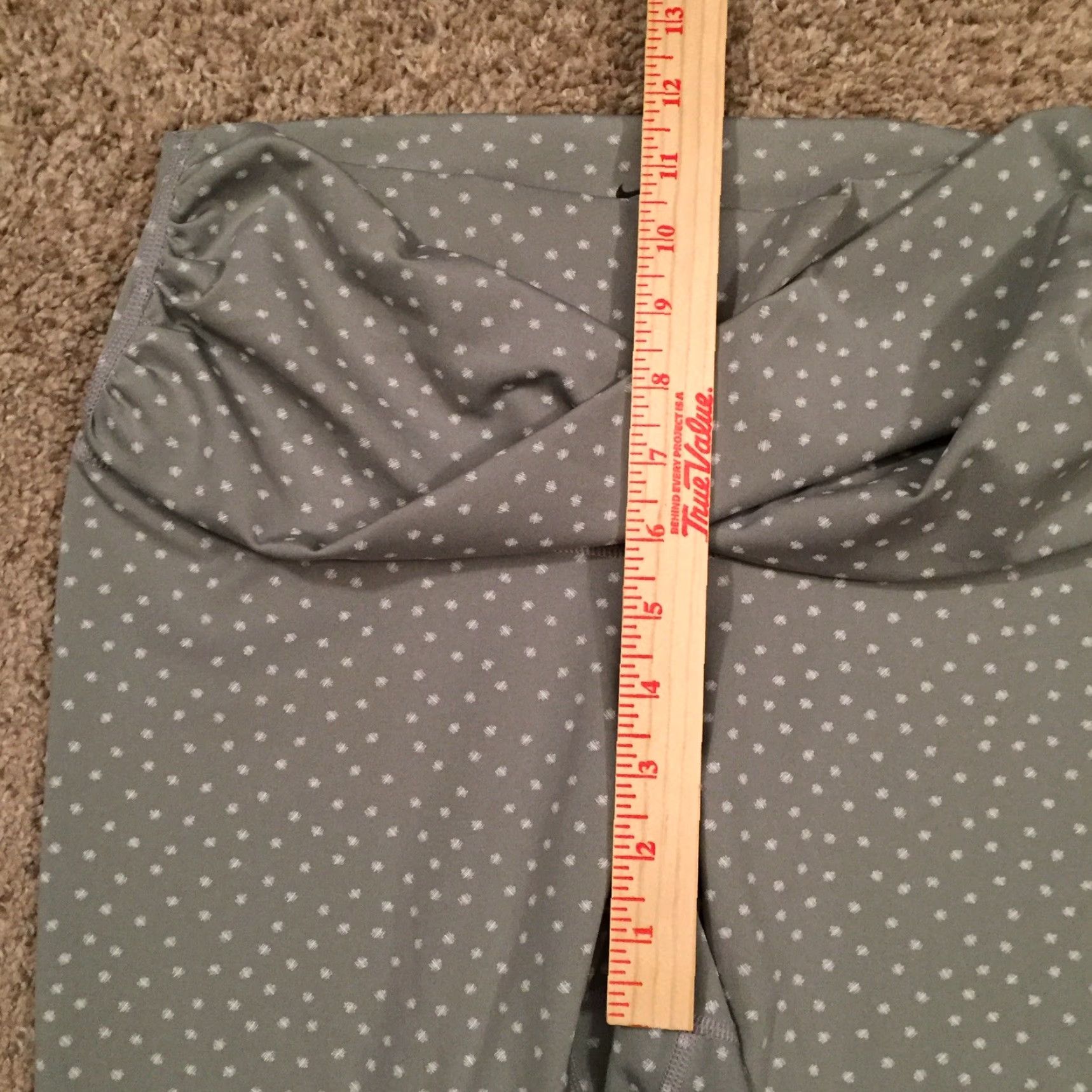 Nike Nike Leggings Women L Gray Polka Dot Dri Fit Ankle 24in Inseam Regular Rise Mid 8.5-10.5in Size 36" / US 14 / IT 50 - 4 Thumbnail