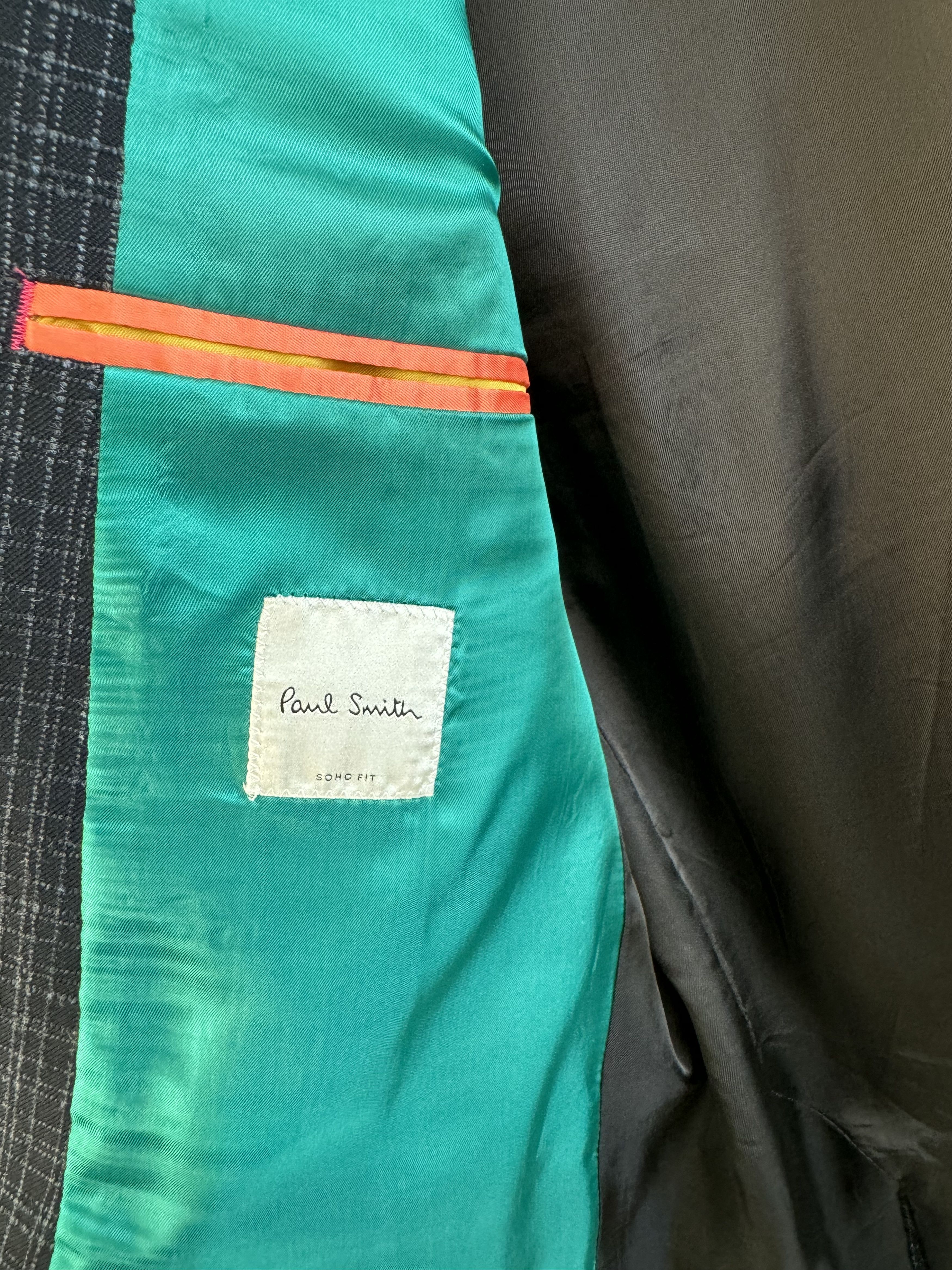 Paul Smith Paul Smith Soho Fit Blue Windowpane Sport Coat Size 38R - 4 Thumbnail