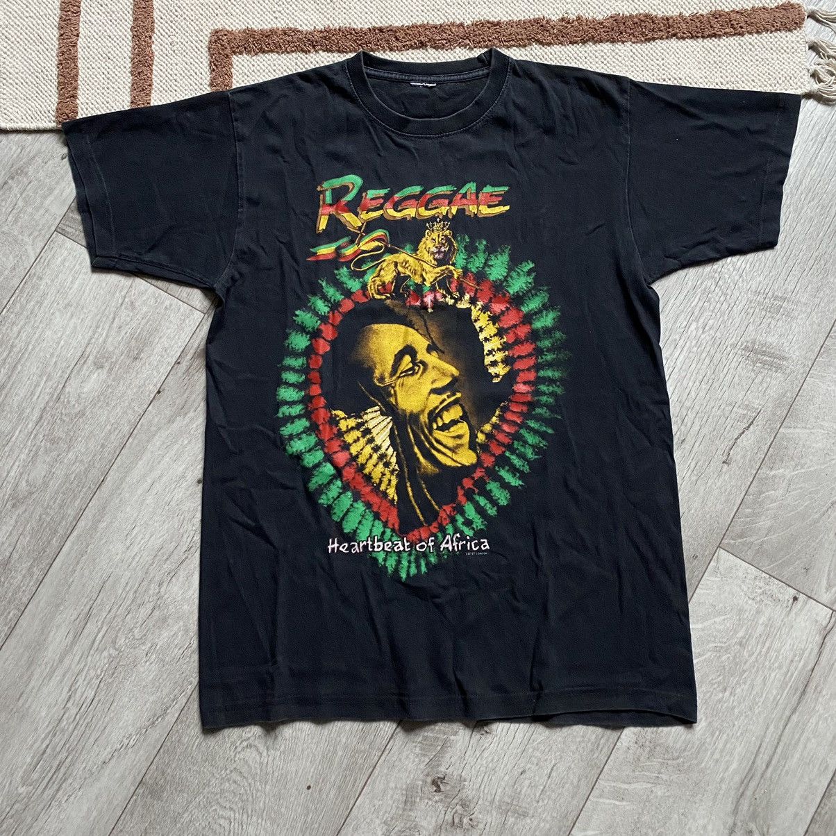 Band Tees × Vintage VINTAGE BOB MARLEY REGGAE AFRICA LION T SHIRT Size US M / EU 48-50 / 2 - 1 Thumbnail