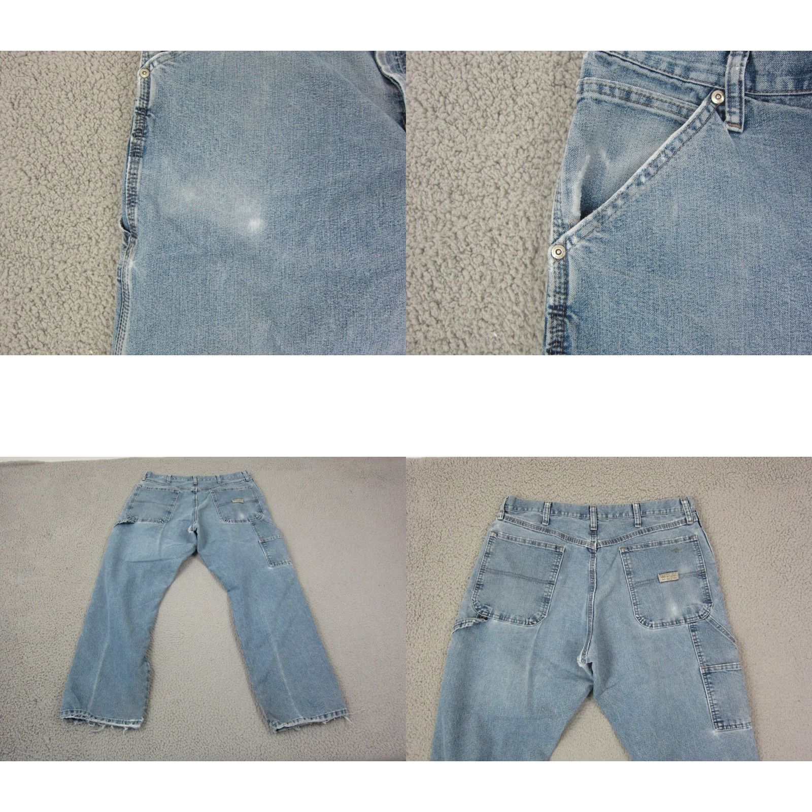 Wrangler VINTAGE Wrangler Jeans Mens Regular Five Star Premium Denim 34 x 30 Blue Y2K 90s Workwear Baggy Carpenter Straight Pants Size US 34 / EU 50 - 11 Thumbnail