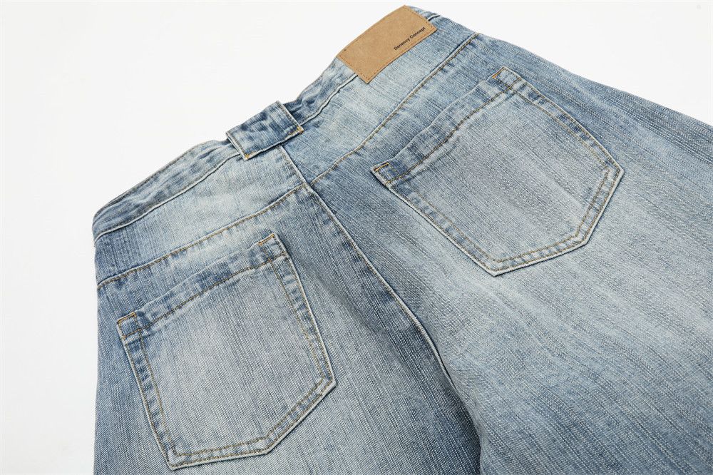 Japanese Brand × Jean Vintage loose wide-leg punk split stitching scimitar jeans Size US 32 / EU 48 - 5 Thumbnail