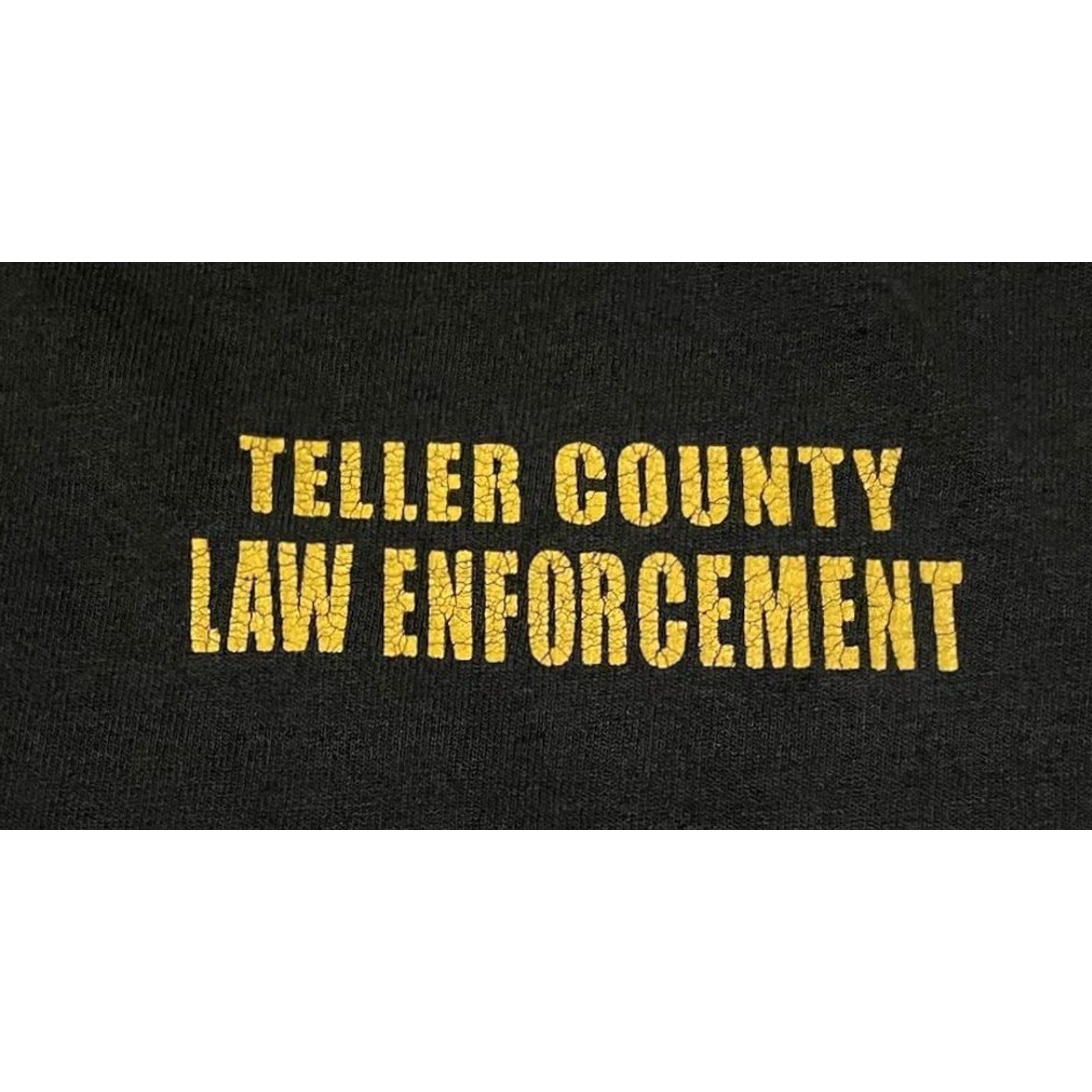 Vintage VINTAGE Teller County Law Enforcement Faded Distress Shirt XL Police Biker Grunge 90s Shirt Mens Black XL Police Distressed Vintage Shirt Size US XL / EU 56 / 4 - 4 Thumbnail