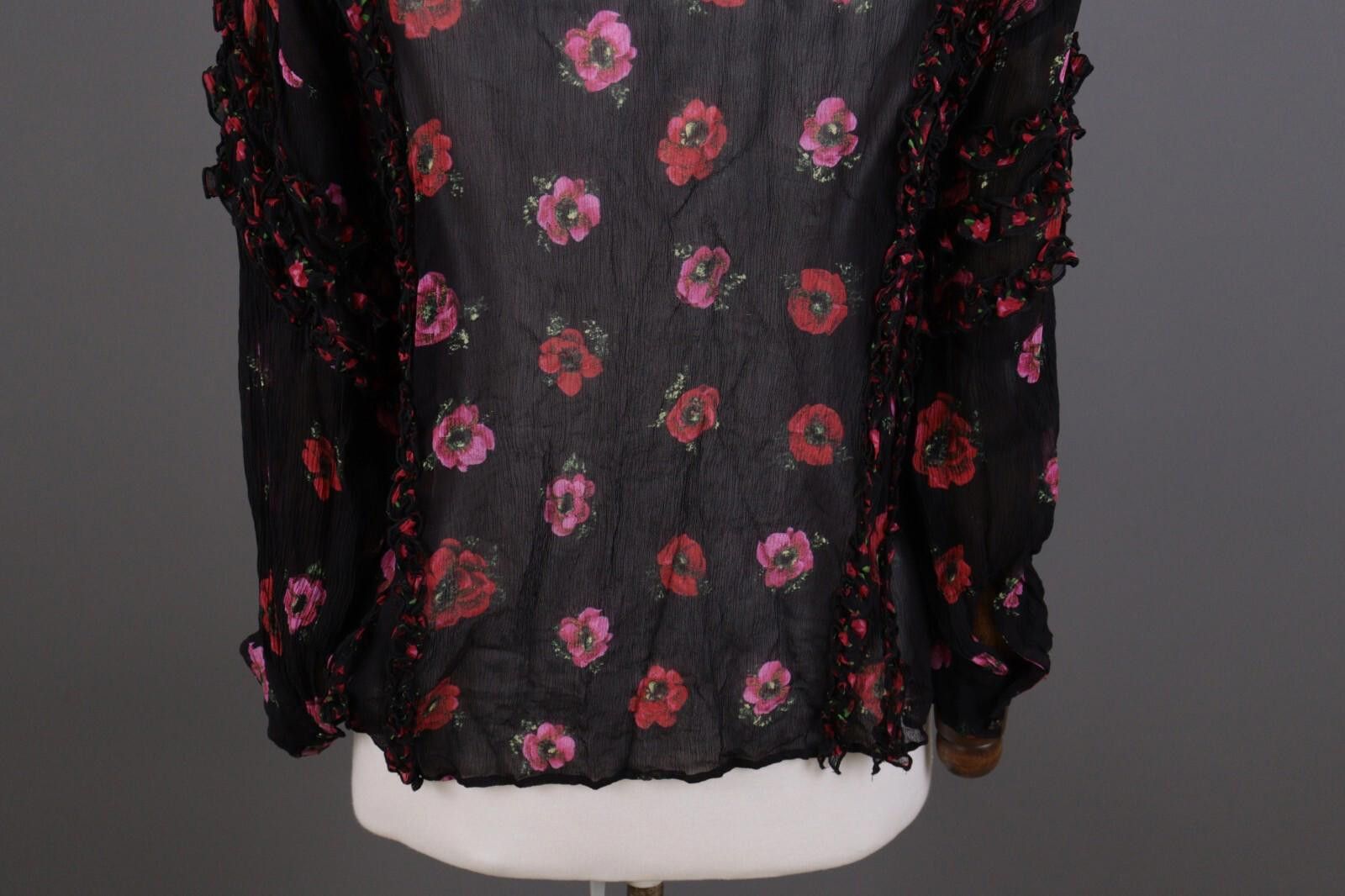 The Kooples The Kooples Paris Black Floral Mesh Shirt Size 1 / S Size M / US 6-8 / IT 42-44 - 12 Thumbnail
