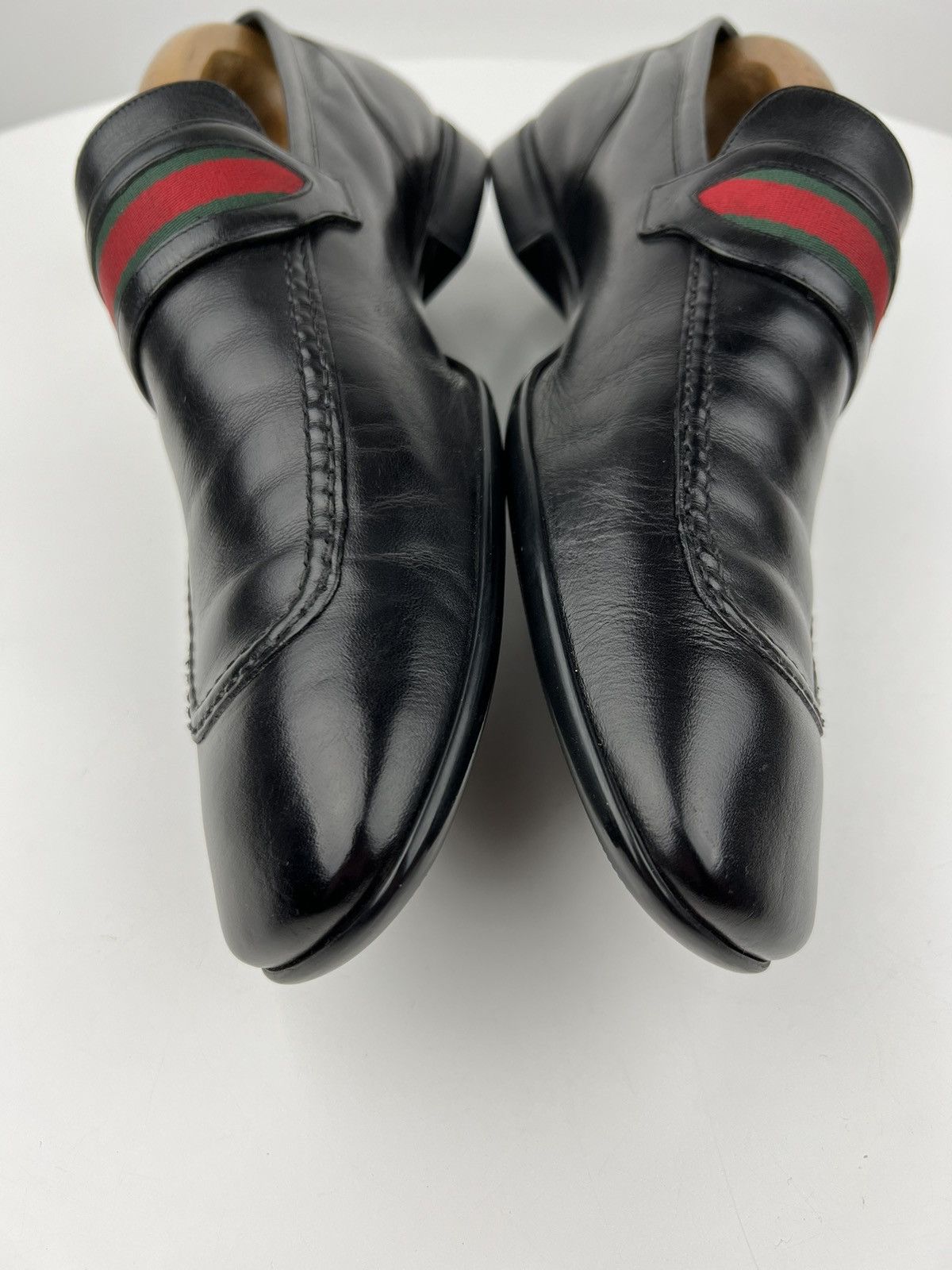 Gucci GUCCI Loafers Leather Slip Ons Shoes Web Stripe Black Men’s Size US 9 / EU 42 - 13 Thumbnail