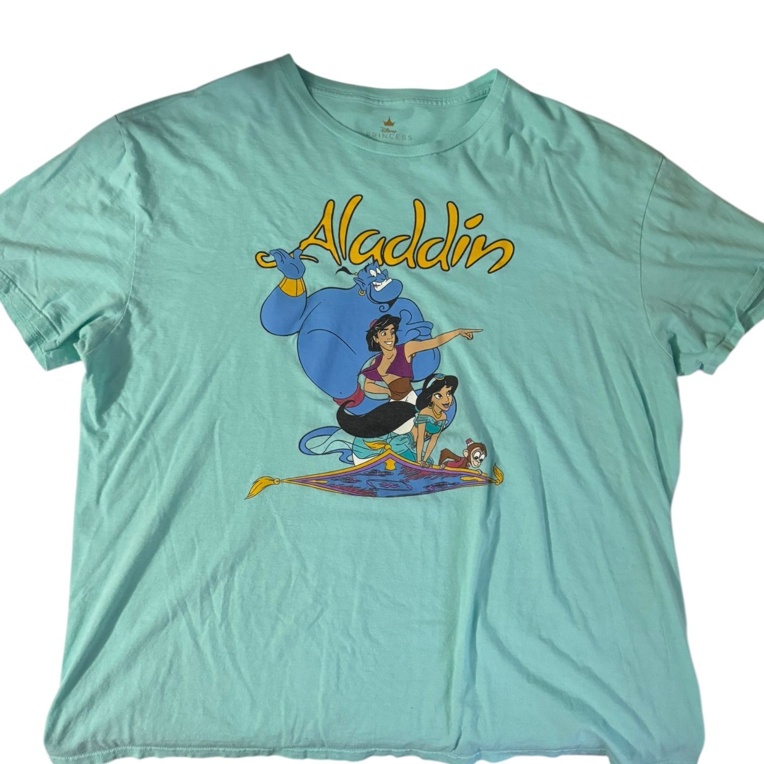 Disney Disney Aladdin Genie & Jasmine T Shirt Light Blue 2XL Size US XXL / EU 58 / 5 - 1 Thumbnail