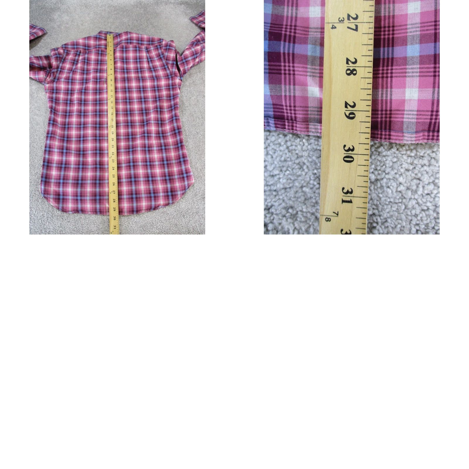 Bonobos Bonobos Shirt Mens Medium Burgundy Plaid Cotton Button-Up Regular Sleeve Long - Button-Down Collared Size US M / EU 48-50 / 2 - 8 Thumbnail