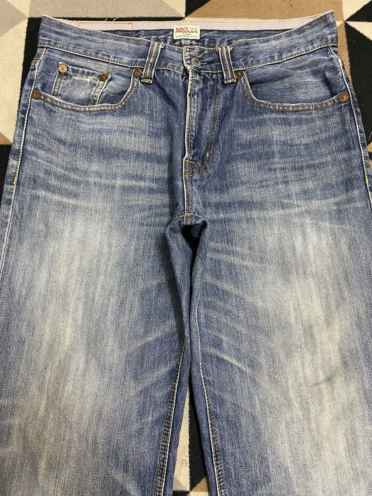 Old Navy Vintage Japanese Brands Navy Faded Wash Loose Jeans Size US 32 / EU 48 - 3 Thumbnail