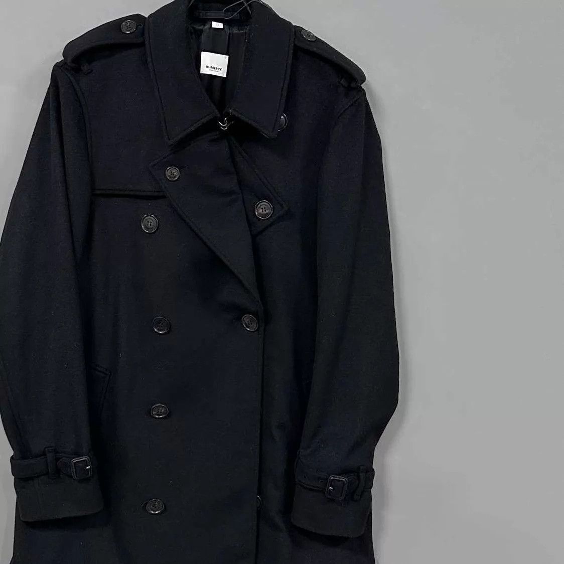 Burberry Burberry Belted Cotton Trench Coat Black 48 95 New Size US M / EU 48-50 / 2 - 2 Thumbnail