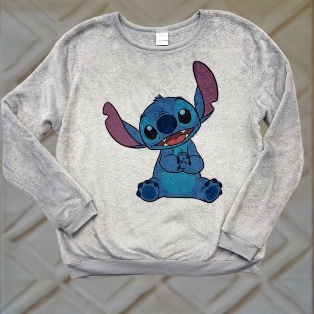 Disney Disney Lilo & Stitch Sweatshirt Gray Size M Graphic Crewneck Cozy Plush Stitch Women Size S / US 4 / IT 40 - 1 Thumbnail