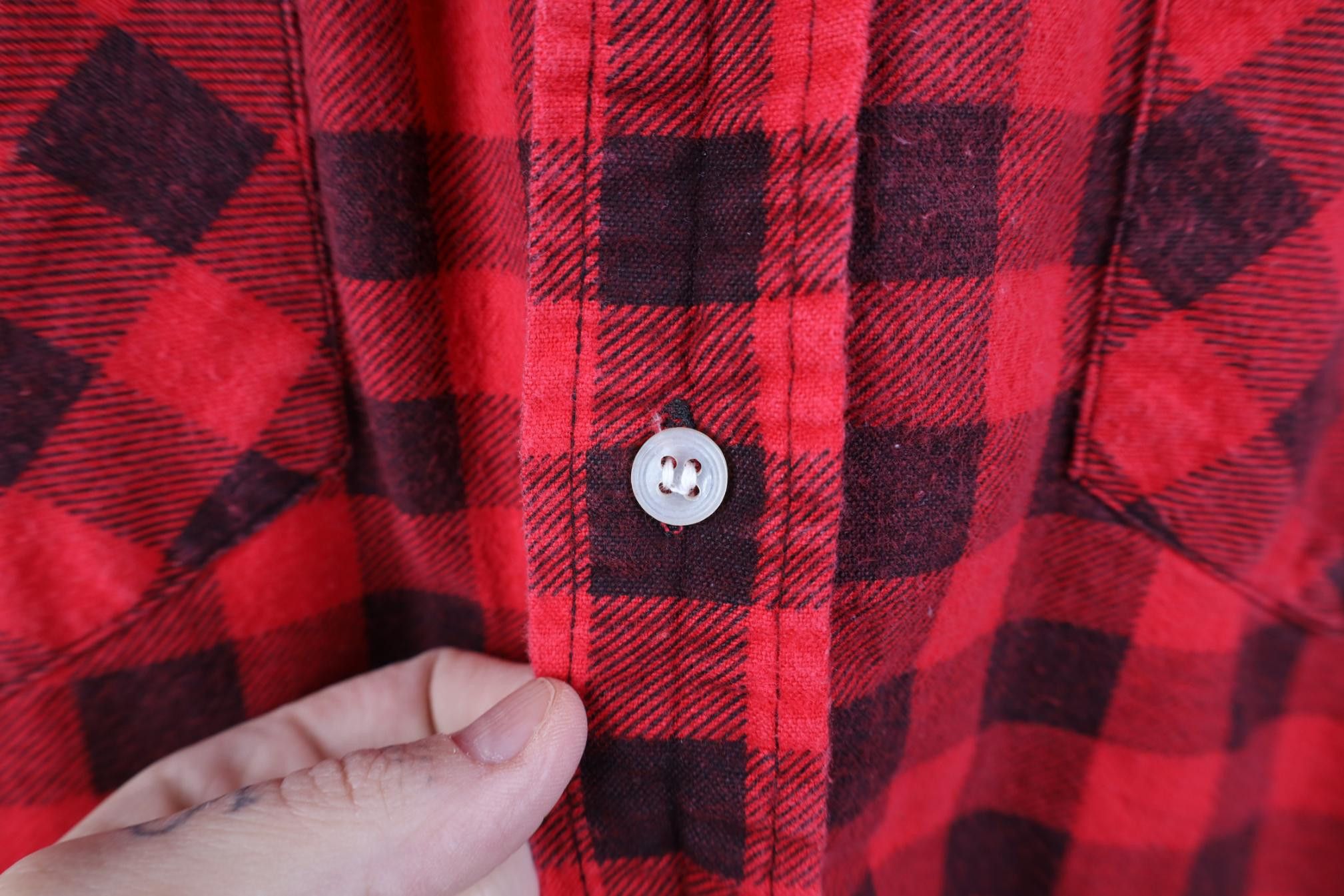 Dickies Vintage 70s 80s Dickies Collared Button Shirt Buffalo Plaid Size US XL / EU 56 / 4 - 5 Thumbnail