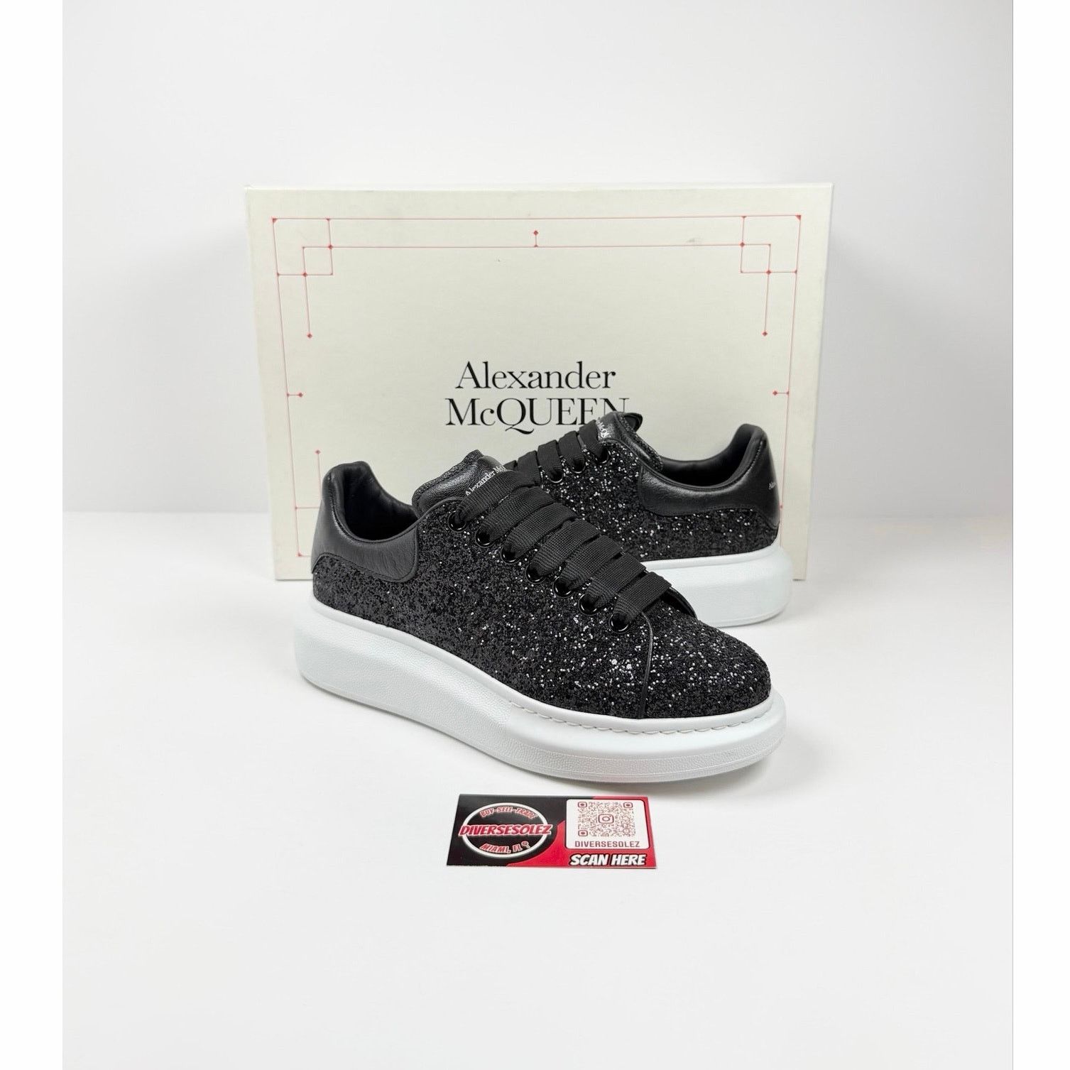 Alexander McQueen Size 7.5 - Alexander McQueen Black Crystals WORN 1X! Size US 7.5 / EU 40-41 - 1 Thumbnail