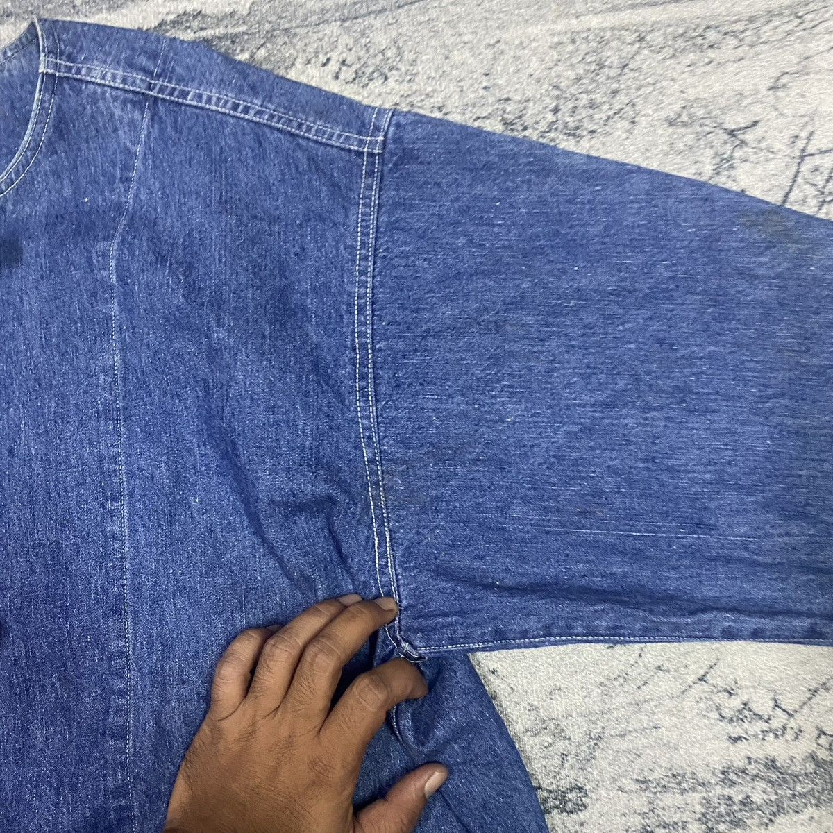Issey Miyake × Japanese Brand Vintage IM Issey Miyake Designer Denim Jacket Size US XL / EU 56 / 4 - 9 Thumbnail