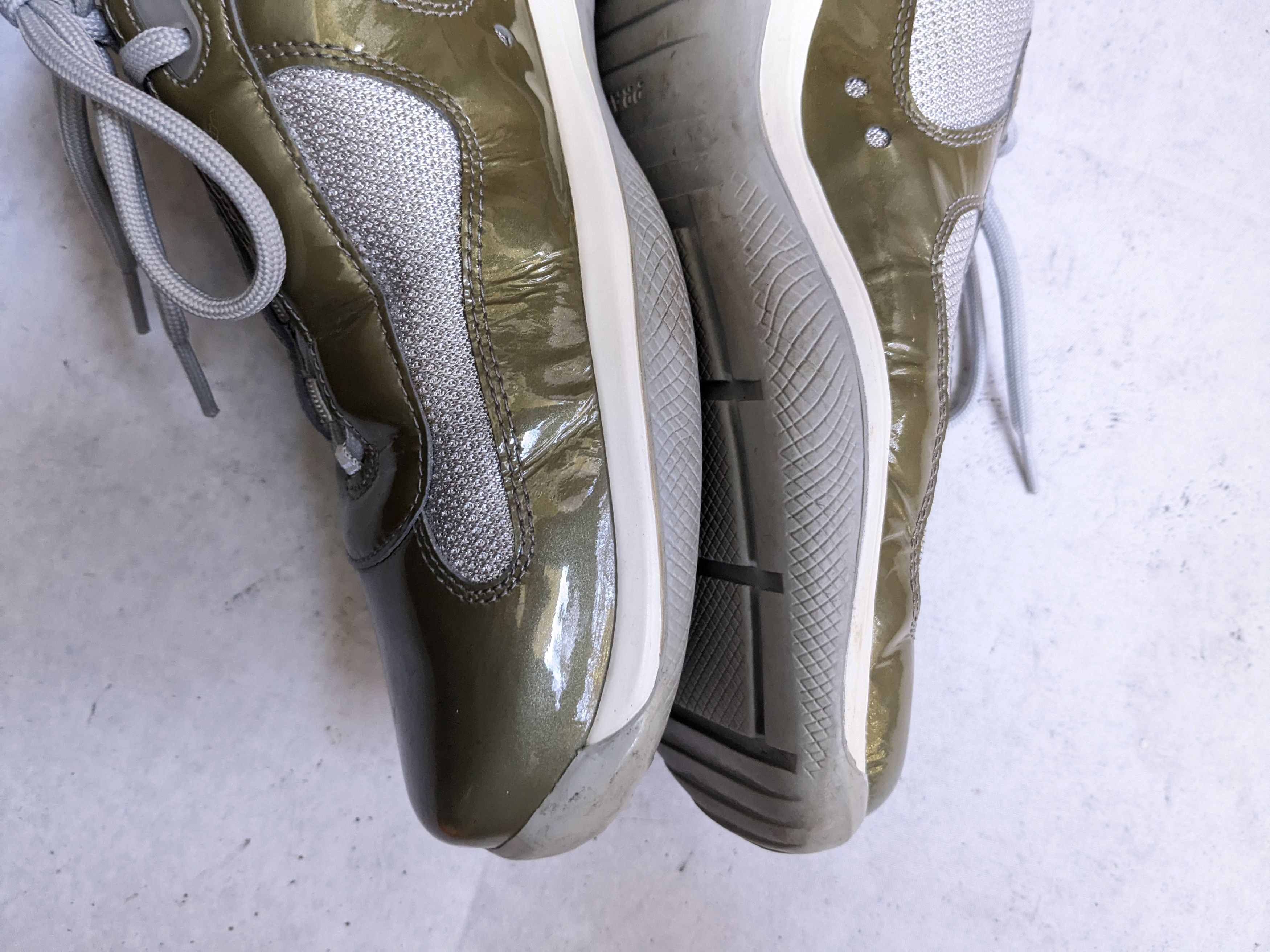 Prada Prada America's Cup Green Patent Leather 11 Low Tops Size US 11 / EU 44 - 11 Thumbnail