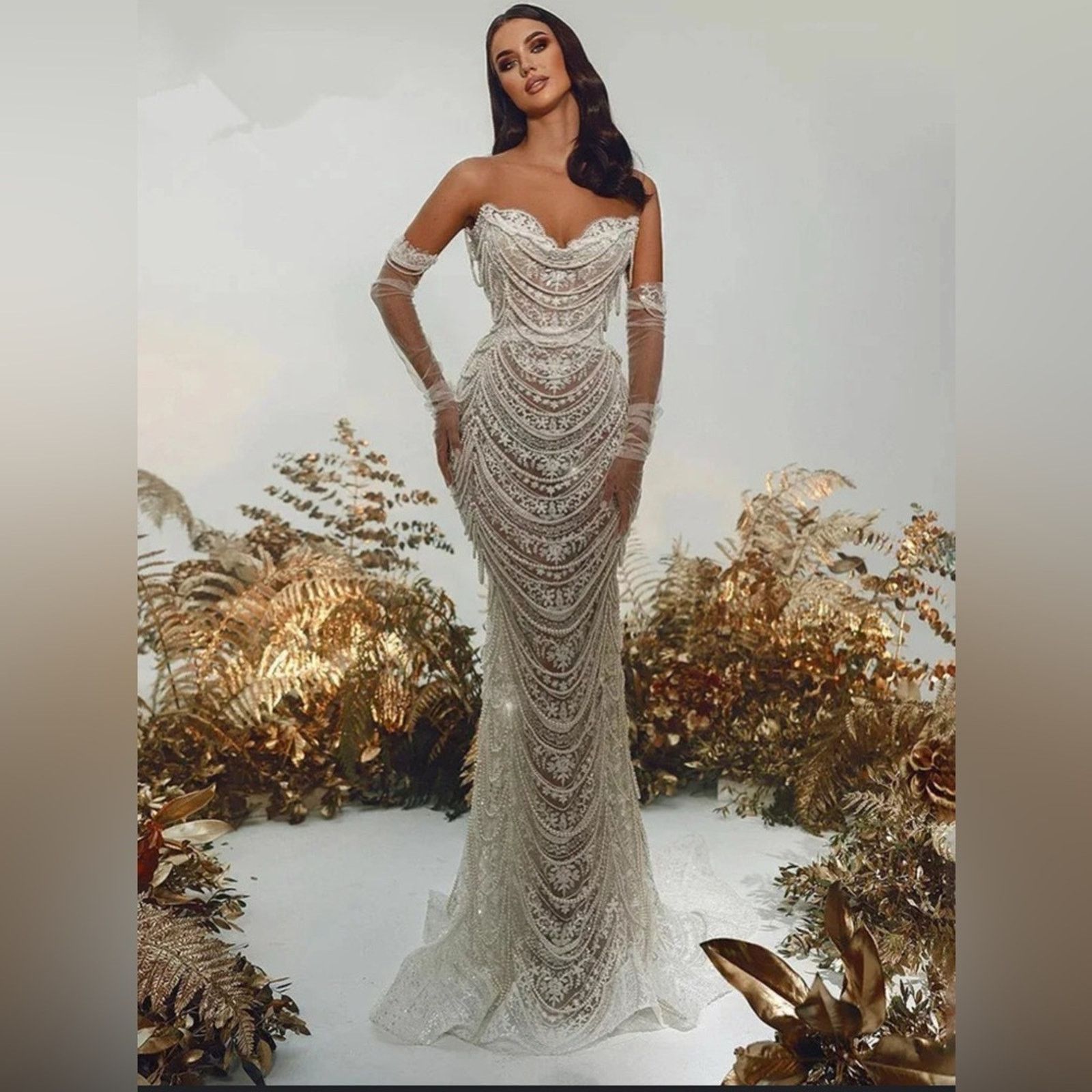 Other Elegant Off-Shoulder Lace Wedding Dress size S Size S / US 4 / IT 40 - 2 Thumbnail
