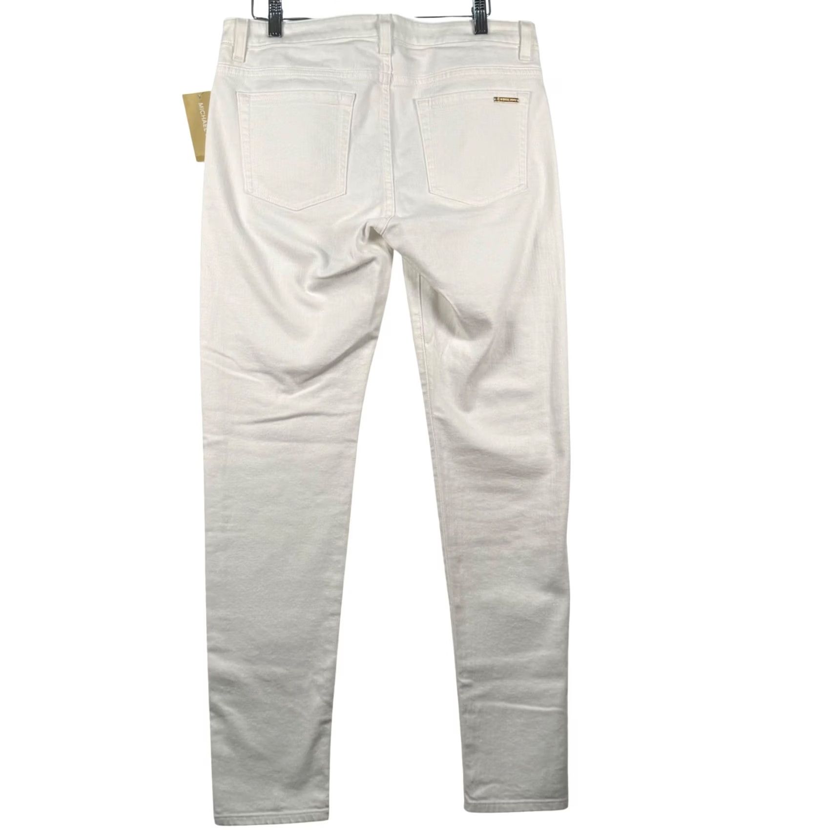 Michael Kors Michael Kors Izzy Skinny Jeans 8 White Gold Hardware Designer JS69CCYTK6 Coastal Size 30" / US 8 / IT 44 - 4 Thumbnail