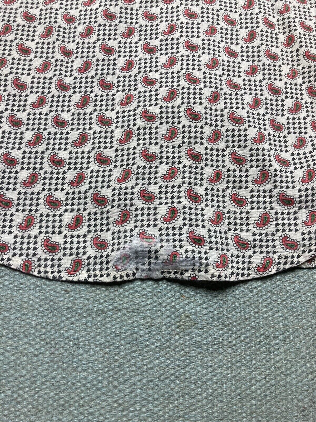 Vintage 60s button shirt paisley all over print dagger thin women M Size M / US 6-8 / IT 42-44 - 5 Thumbnail