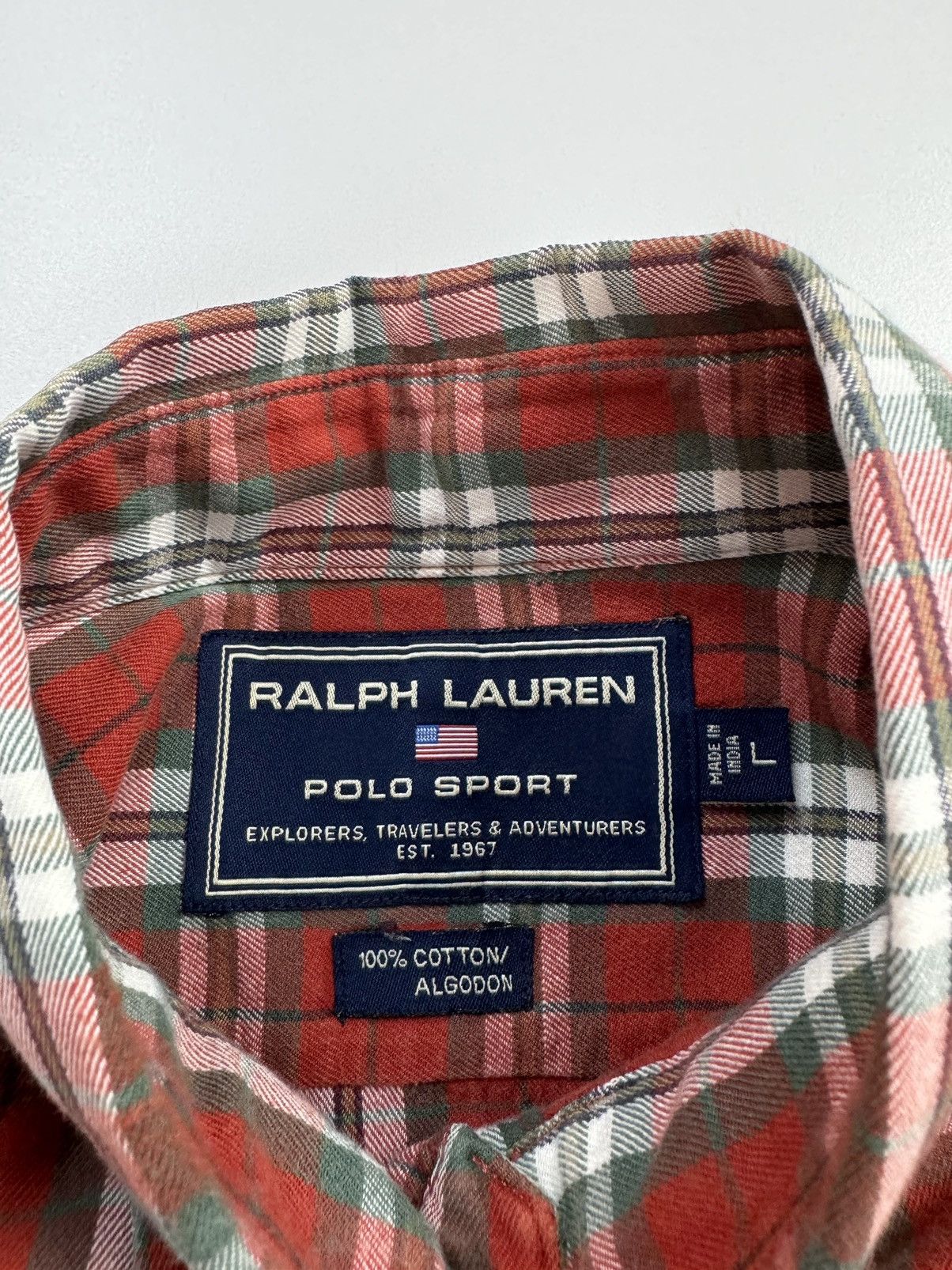 Other Ralph Laurent POLO SPORT Vintage Checkered Shirt Long sleeve Size US L / EU 52-54 / 3 - 10 Thumbnail