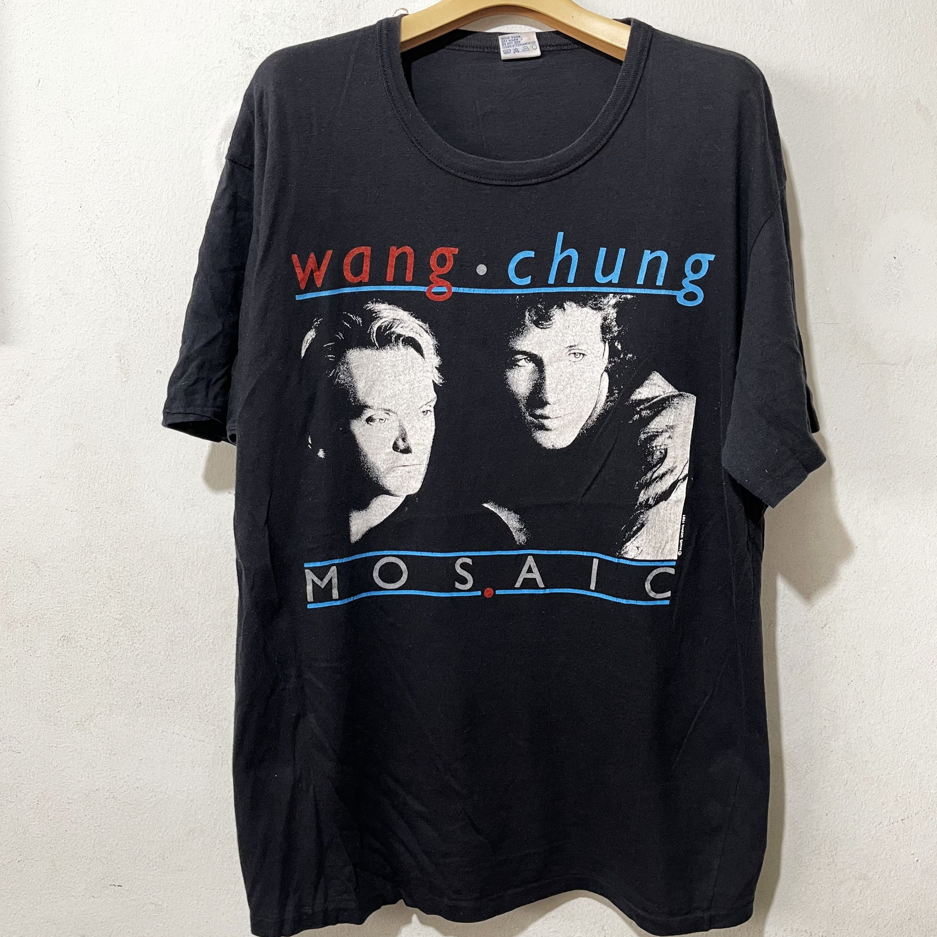 Band Tees × Vintage Vintage 1987 Wang Chung Mosaic Shirt Size US XL / EU 56 / 4 - 1 Thumbnail