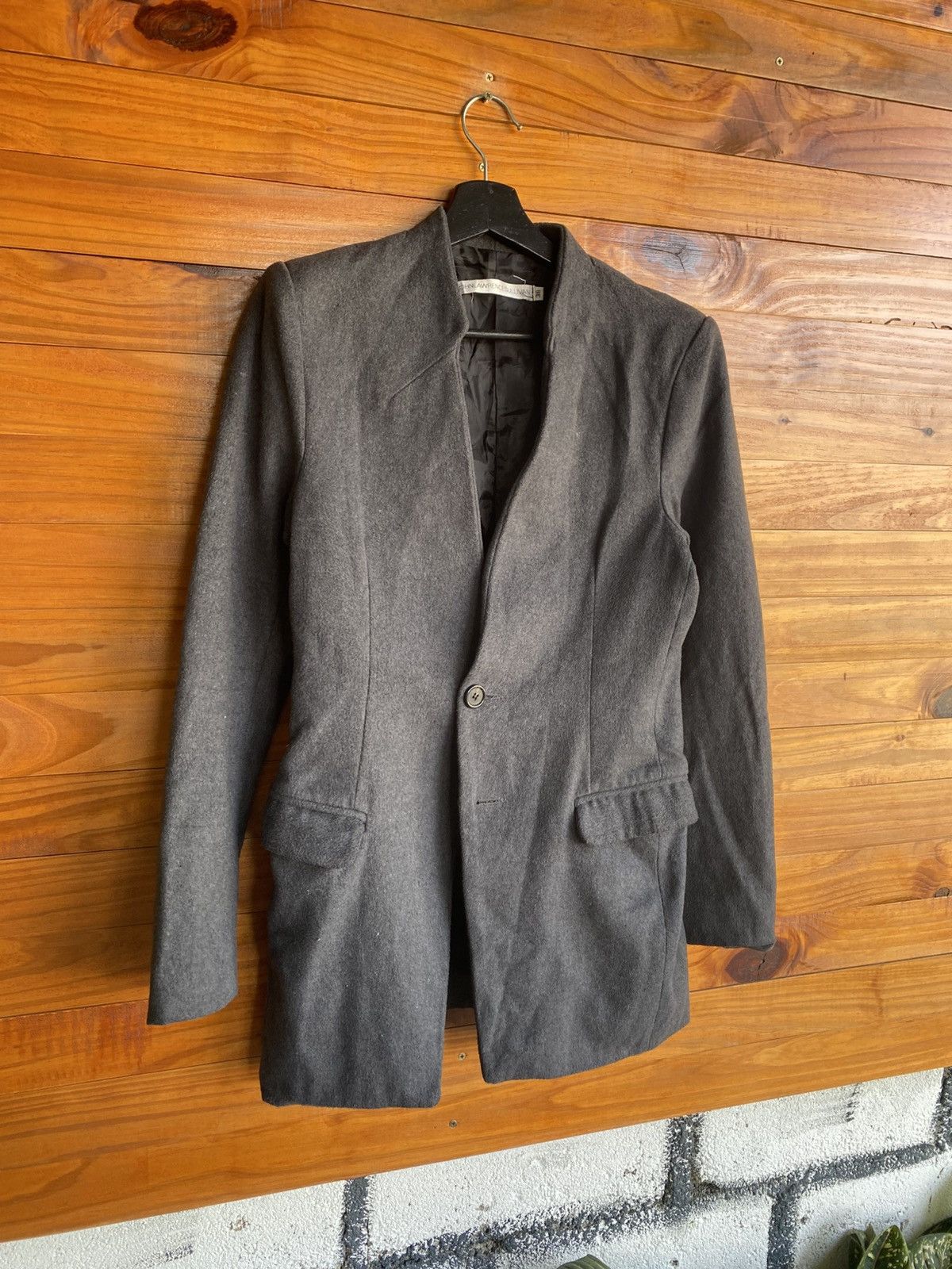 JOHN LAWRENCE SULLIVAN John Lawrence Sullivan Grey Wool Blend Tailored Jacket Size XS / US 0-2 / IT 36-38 - 5 Thumbnail